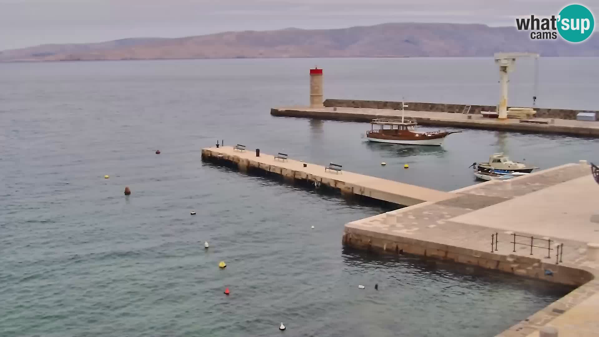 Webcam Senj – Panoramablick auf die Riva Senj