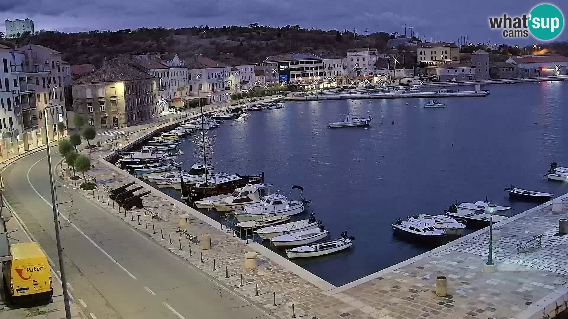 Webcam Senj – Panoramablick auf die Riva Senj