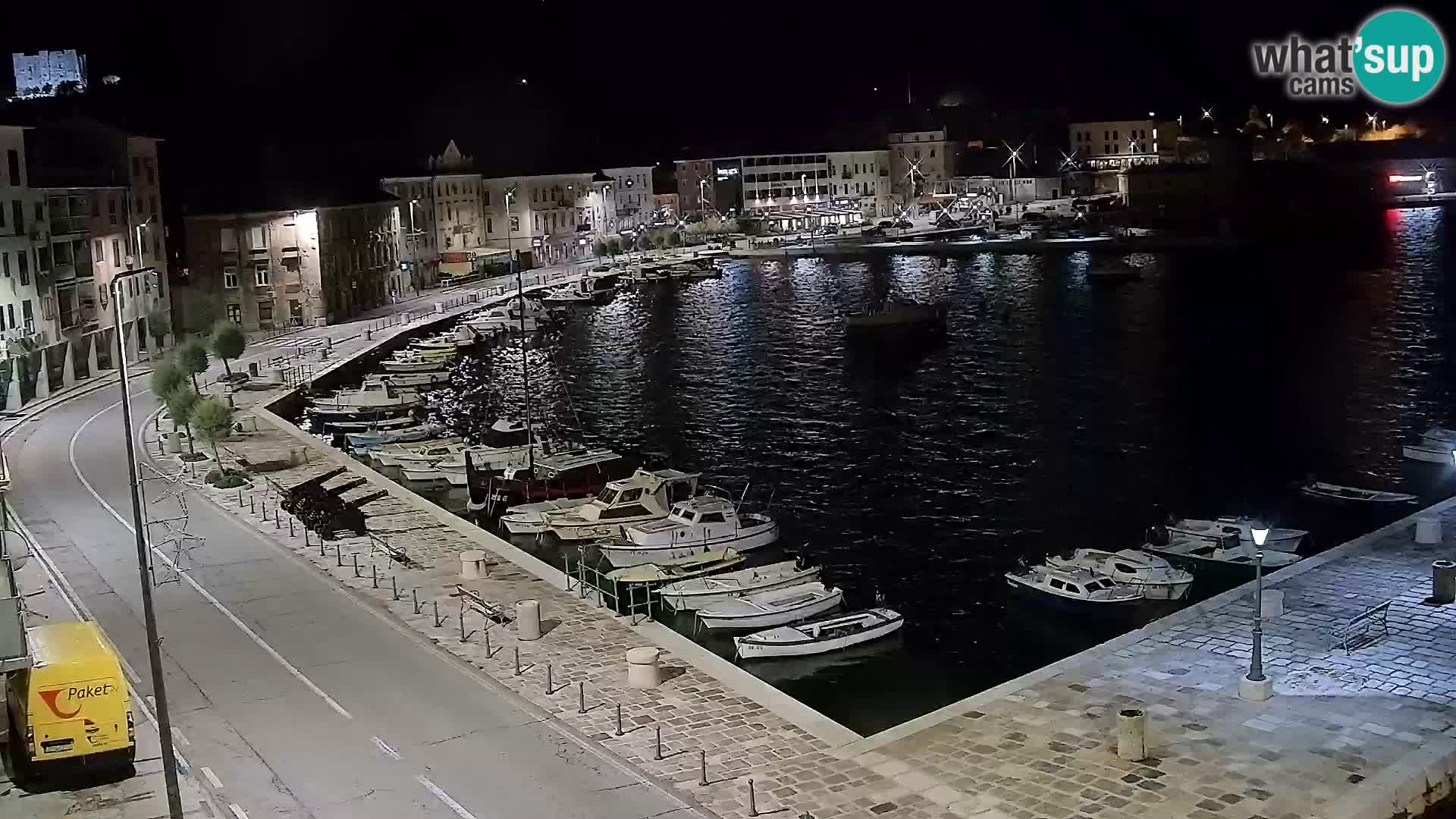 Webcam Senj – Panoramablick auf die Riva Senj