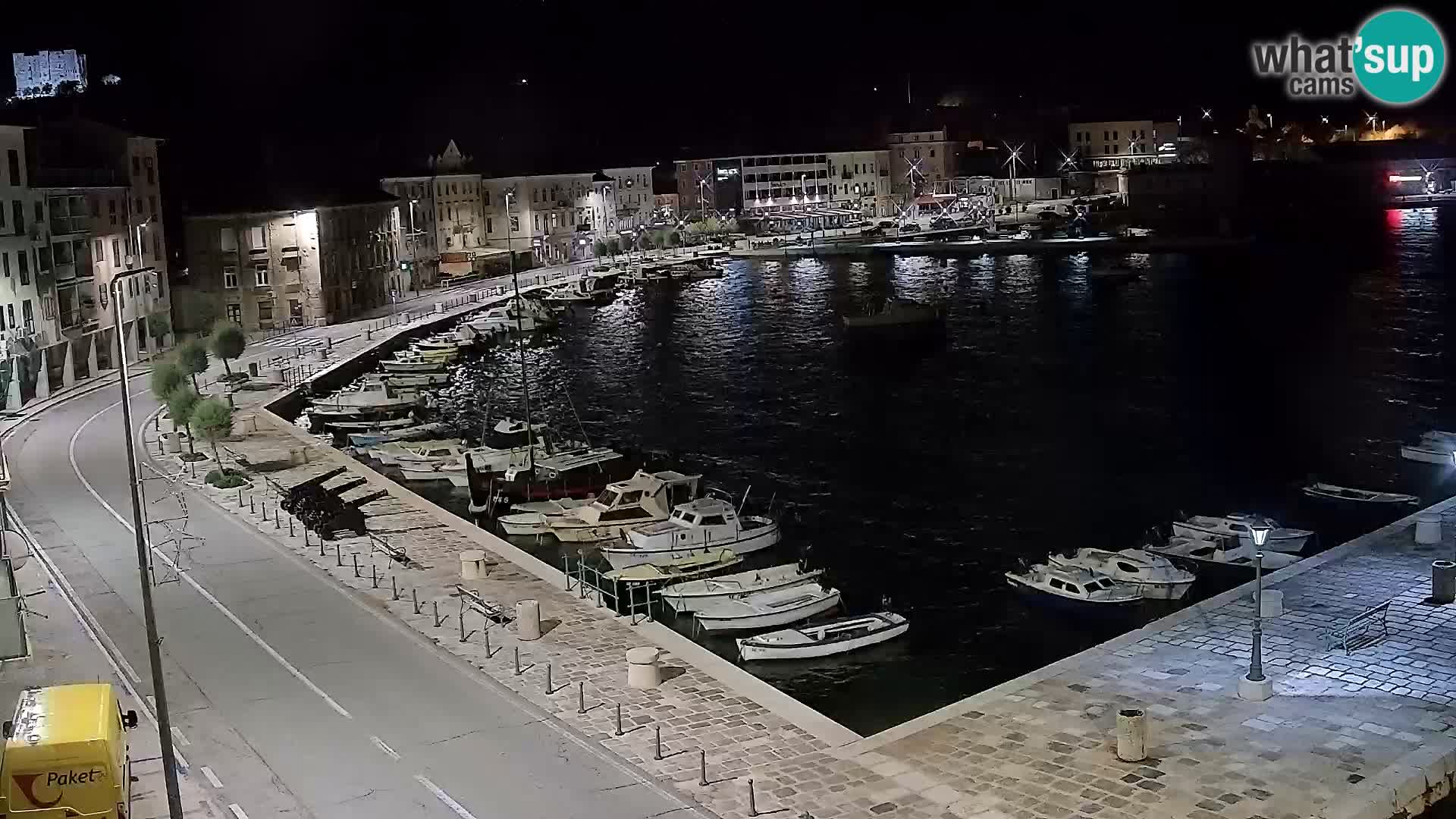 Webcam Senj – Panoramablick auf die Riva Senj