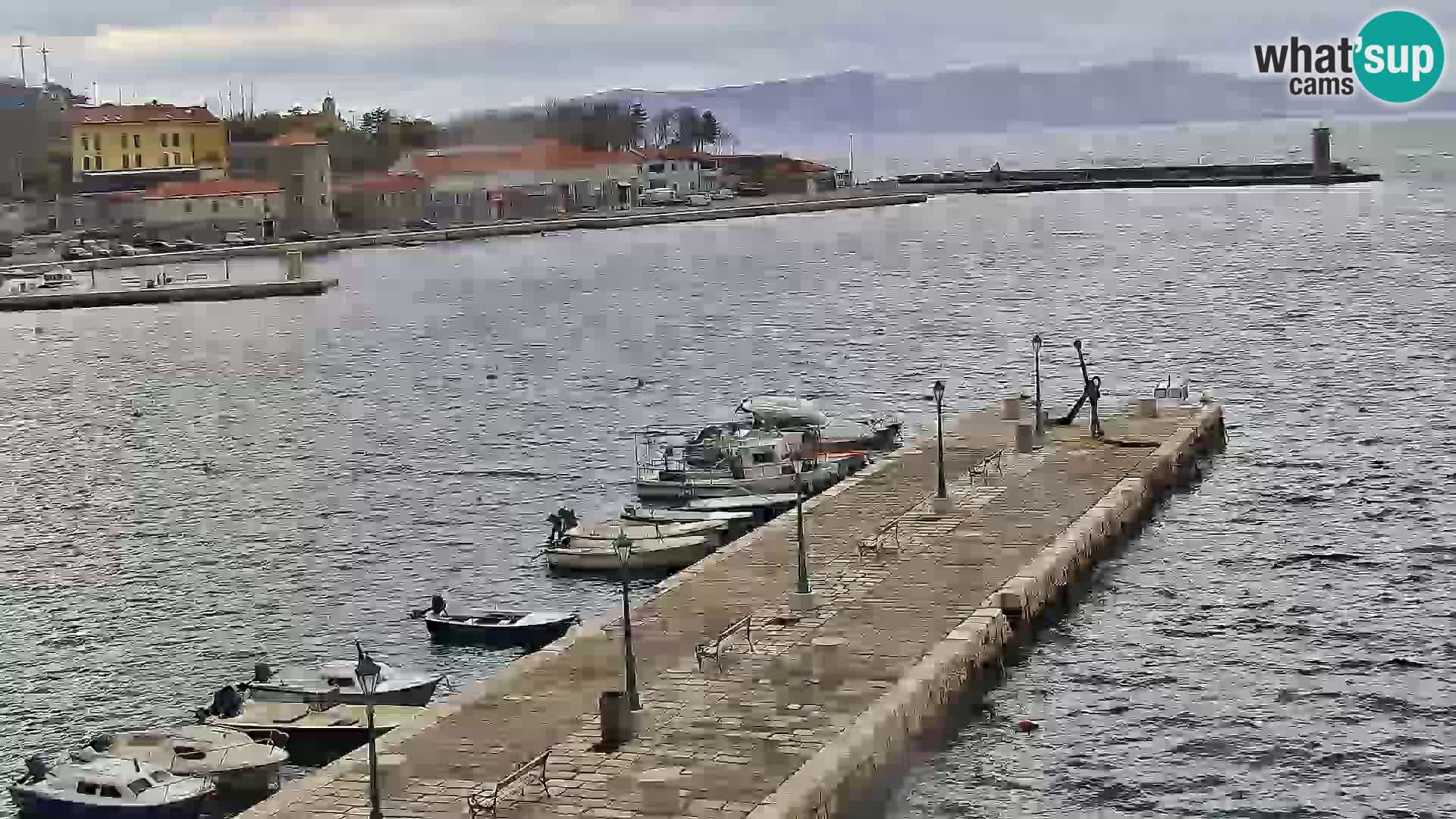 Webcam Senj – Panoramablick auf die Riva Senj