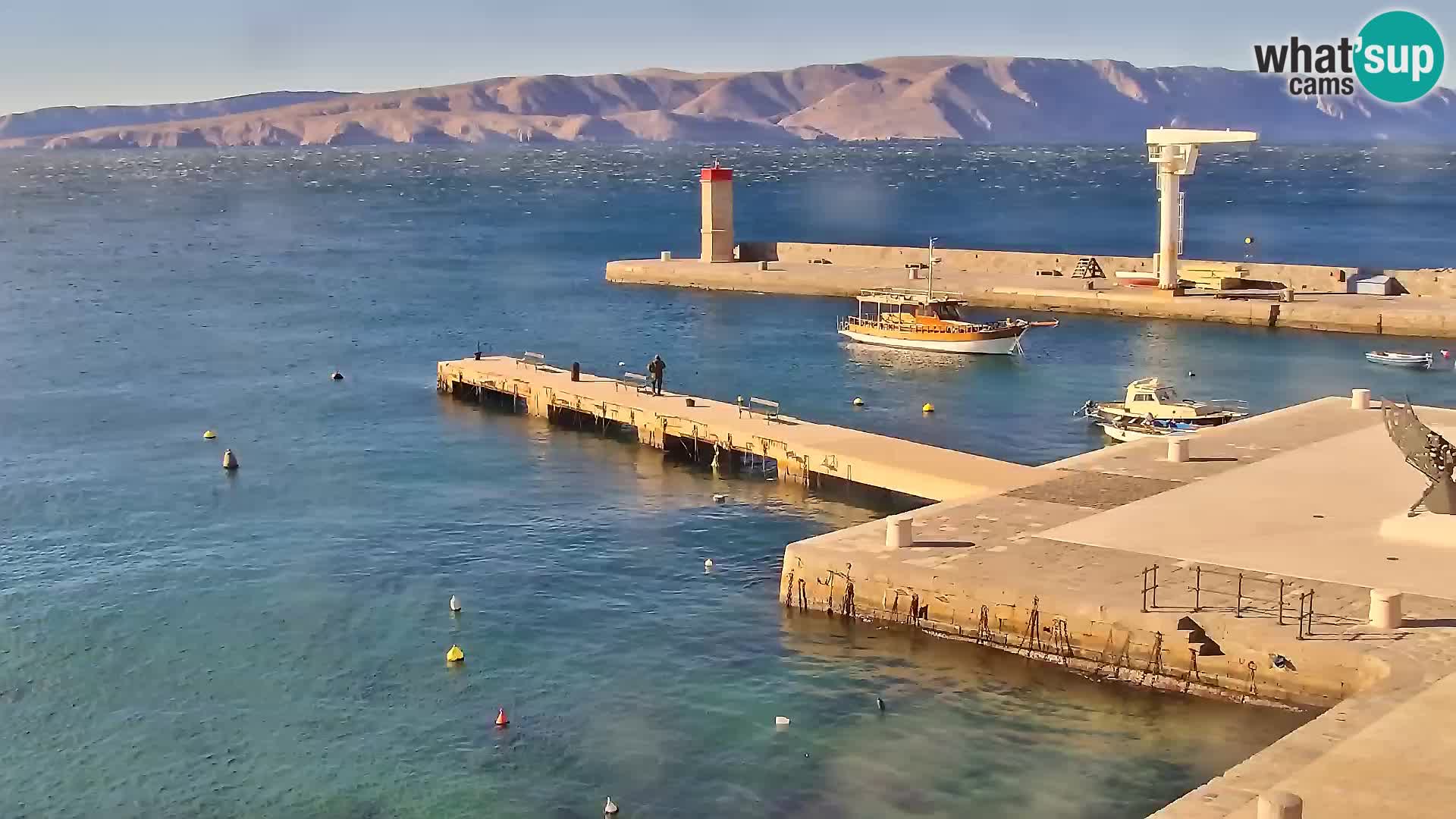 Webcam Senj – Panoramablick auf die Riva Senj