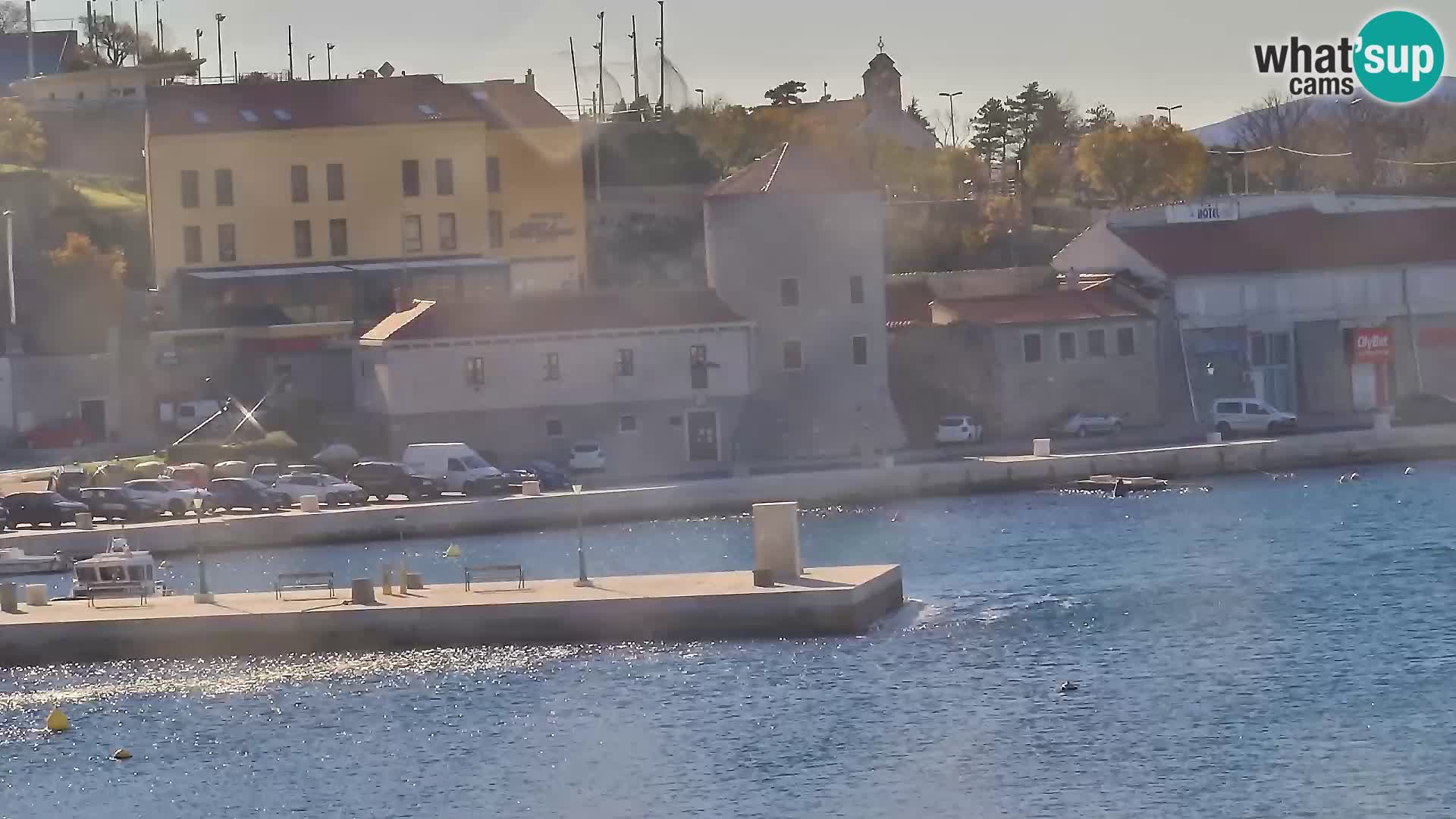 Webcam Senj – Panoramablick auf die Riva Senj