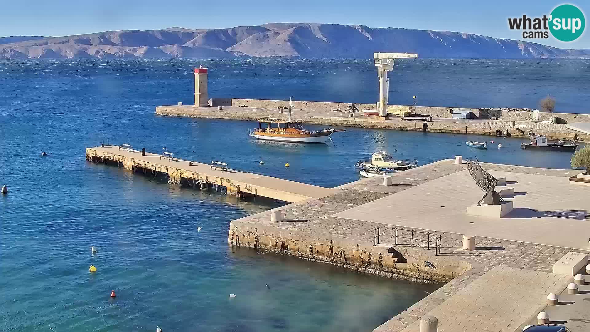 Kamera u živo Senj – Panoramski pogled na senjsku rivu