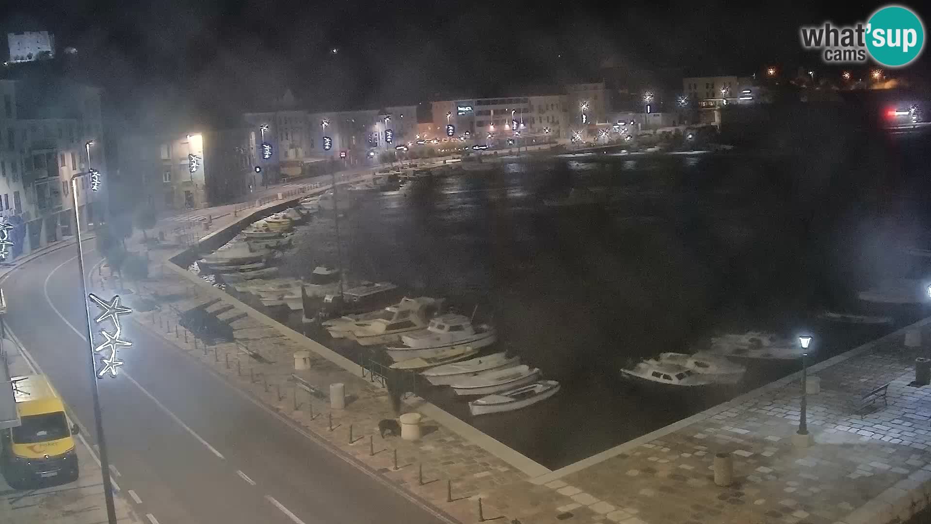 Webcam Senj – Panoramablick auf die Riva Senj