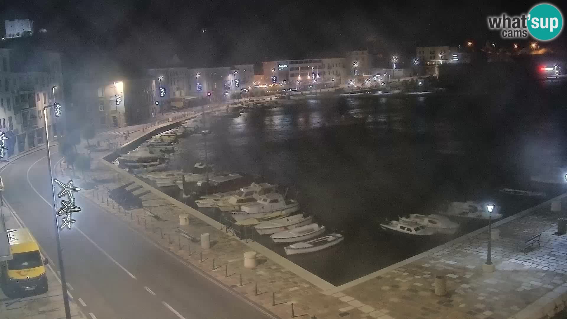 Webcam Senj – Panoramablick auf die Riva Senj