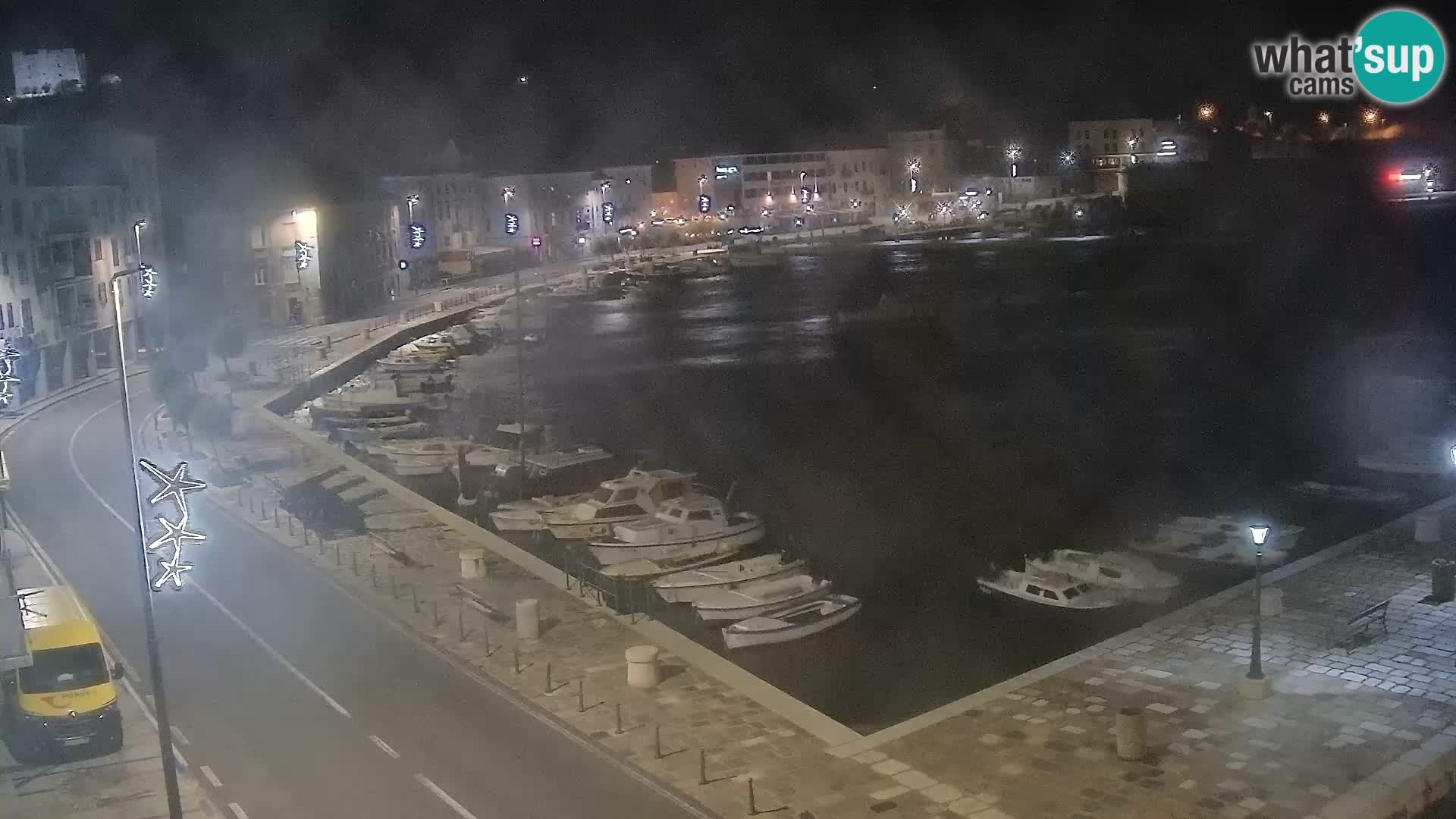 Webcam Senj – Panoramablick auf die Riva Senj