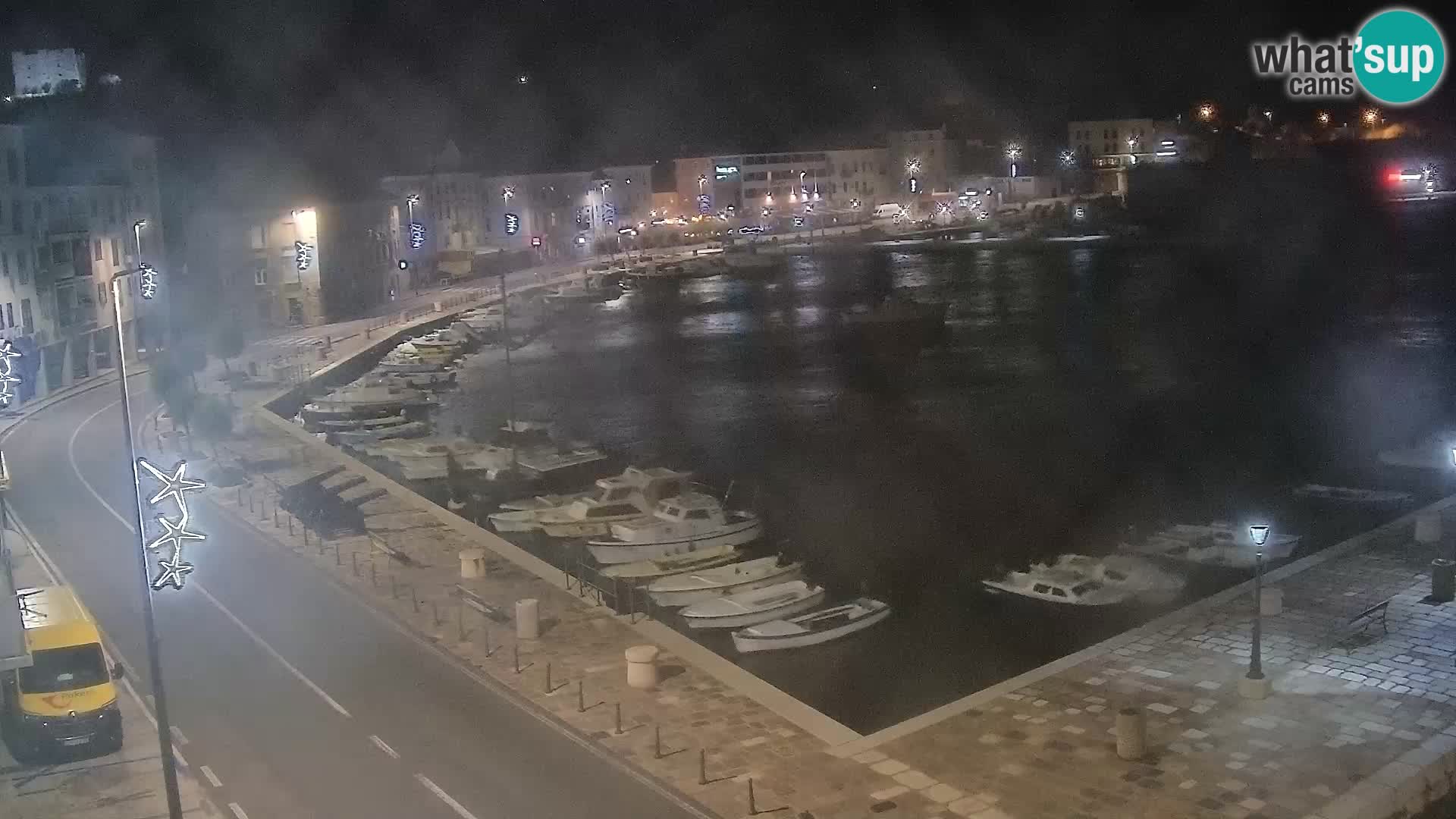 Webcam Senj – Panoramablick auf die Riva Senj