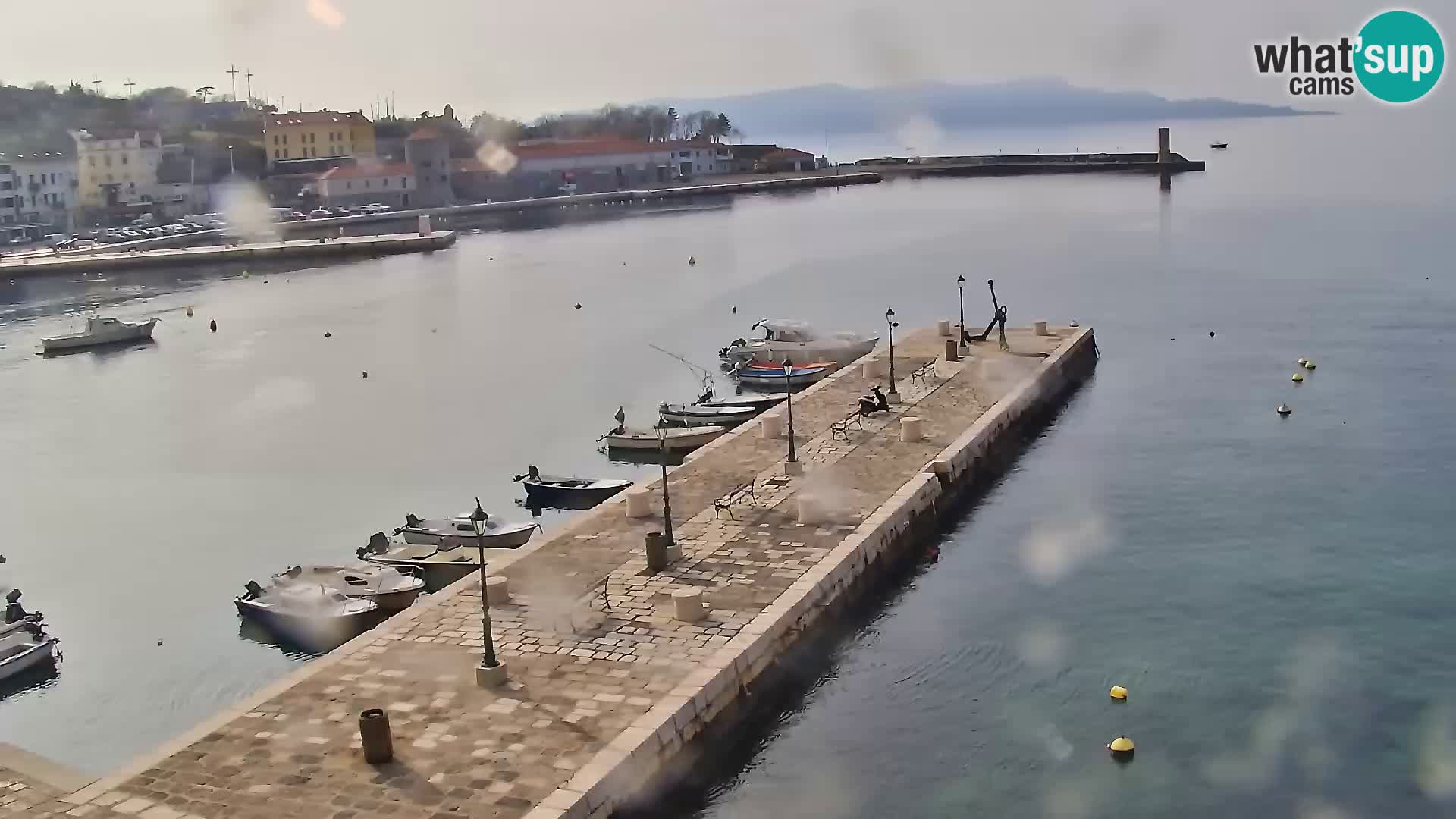 Webcam Senj – Panoramablick auf die Riva Senj