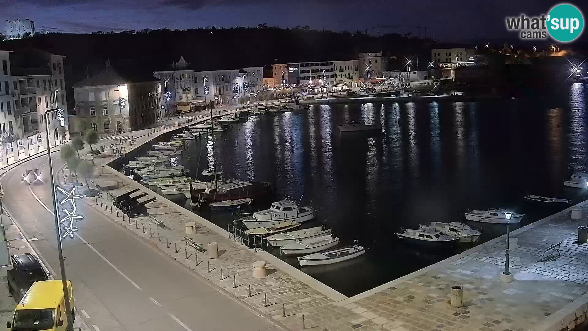 Webcam Senj – Panoramablick auf die Riva Senj