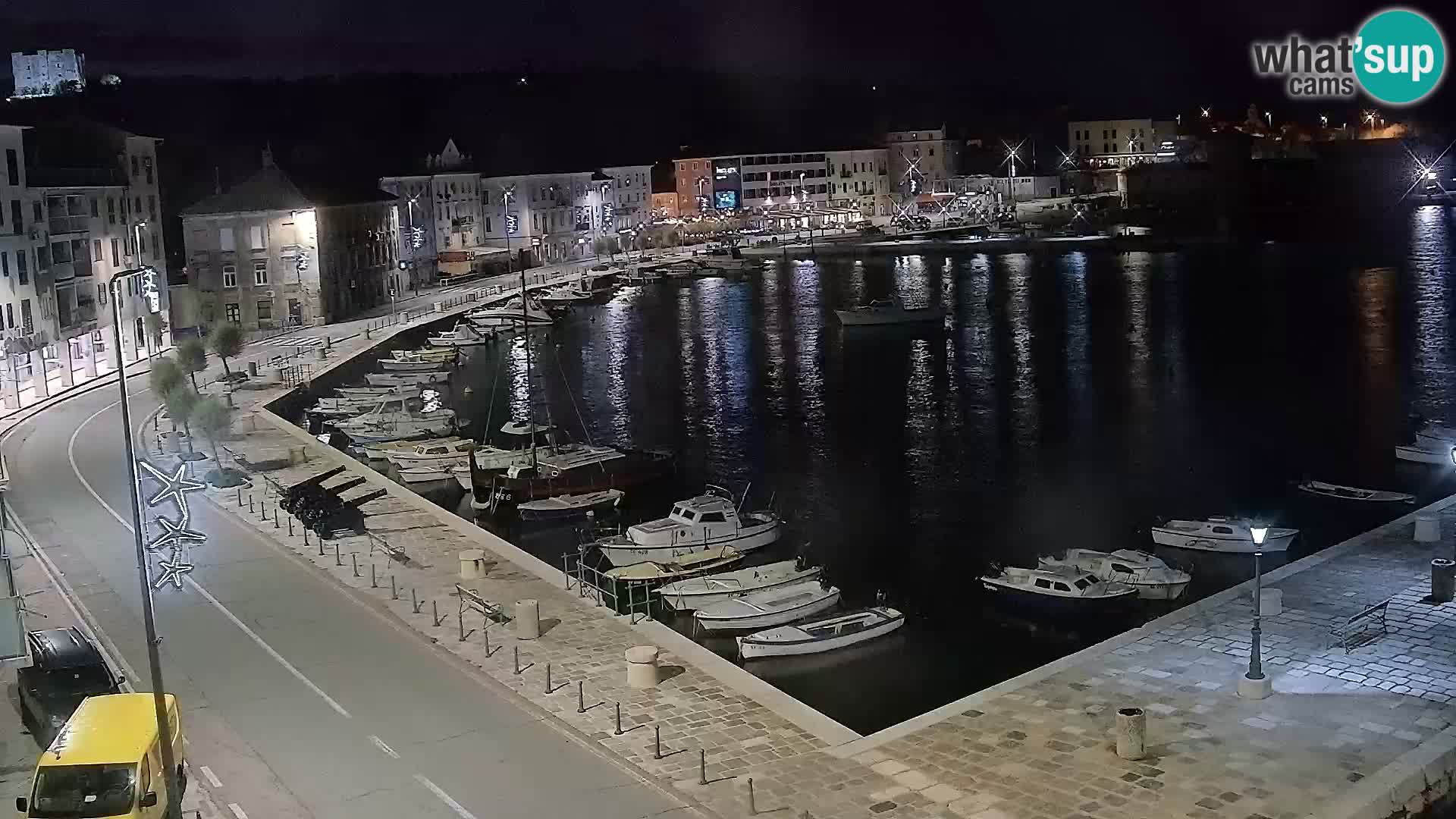 Livecam Senj – Vue panoramique de Senj riva