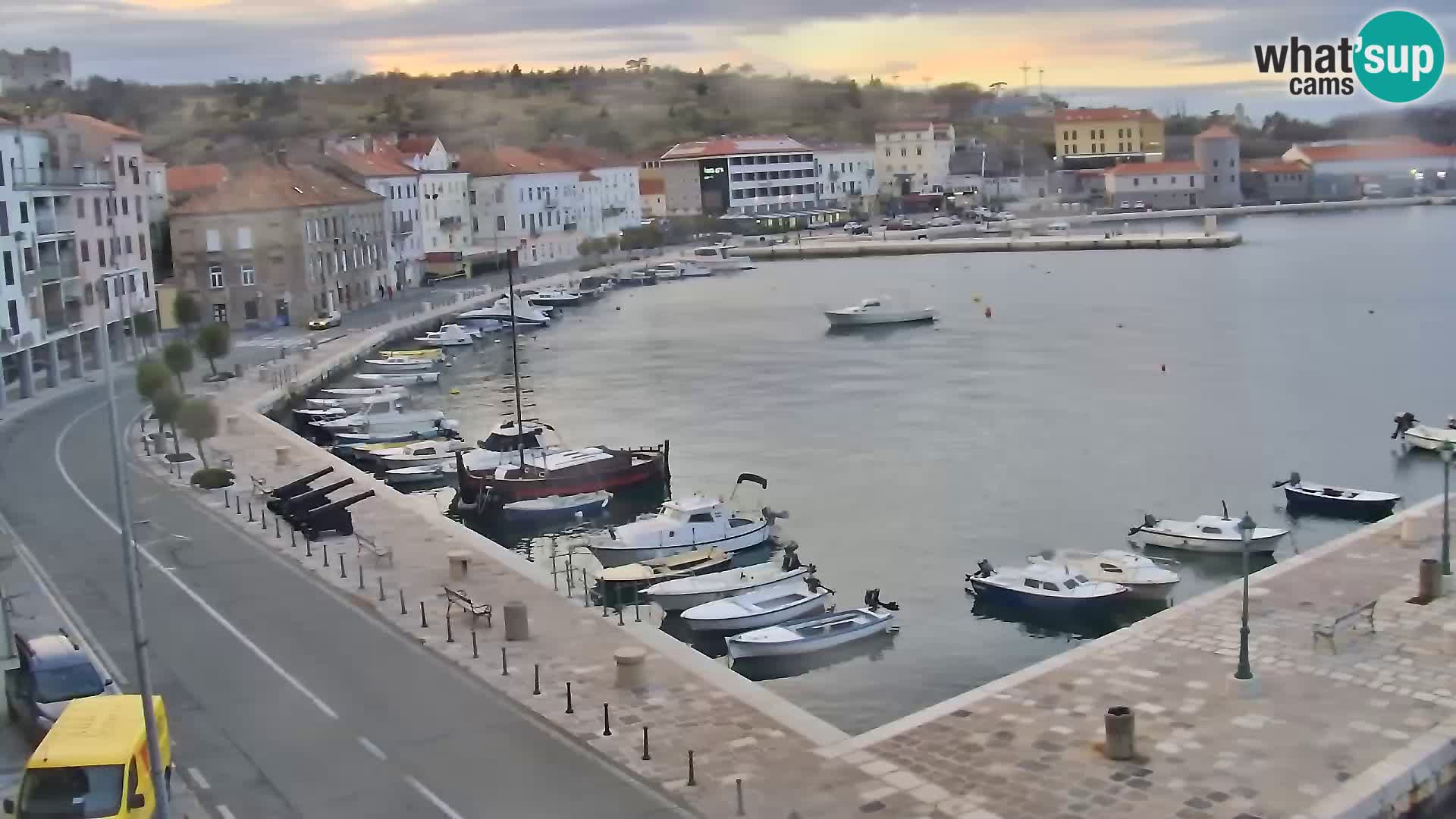 Webcam Senj – Panoramablick auf die Riva Senj