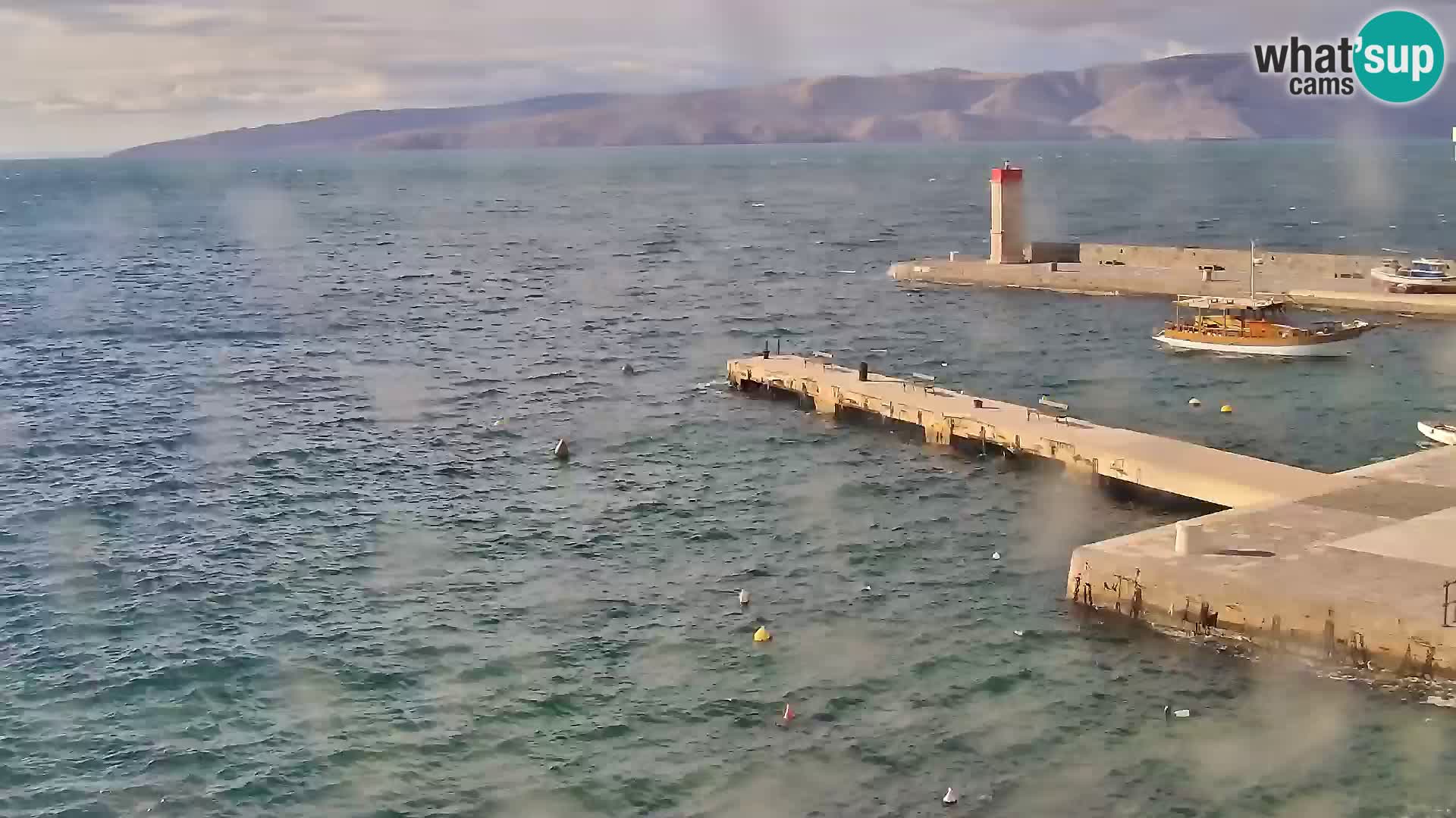 Webcam Senj – Panoramablick auf die Riva Senj