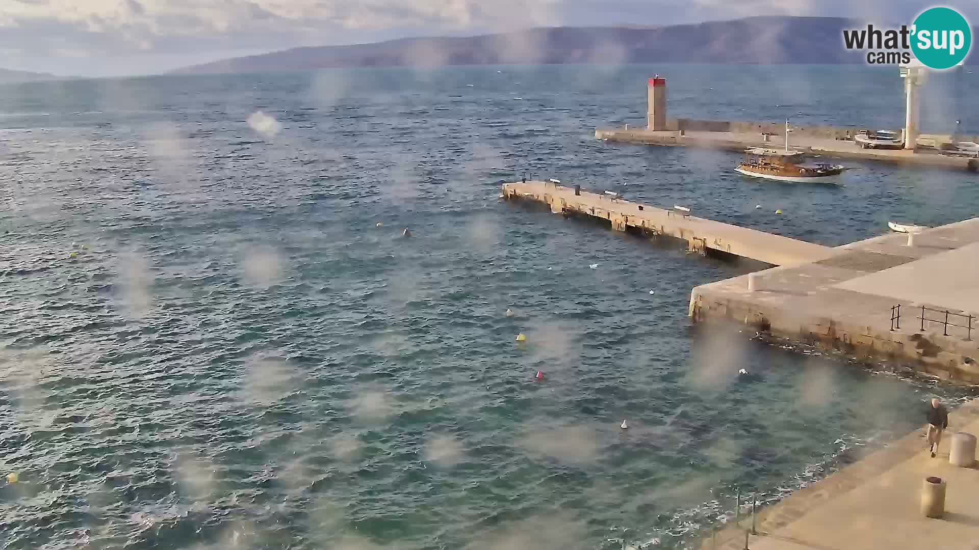 Livecam Senj – Vue panoramique de Senj riva