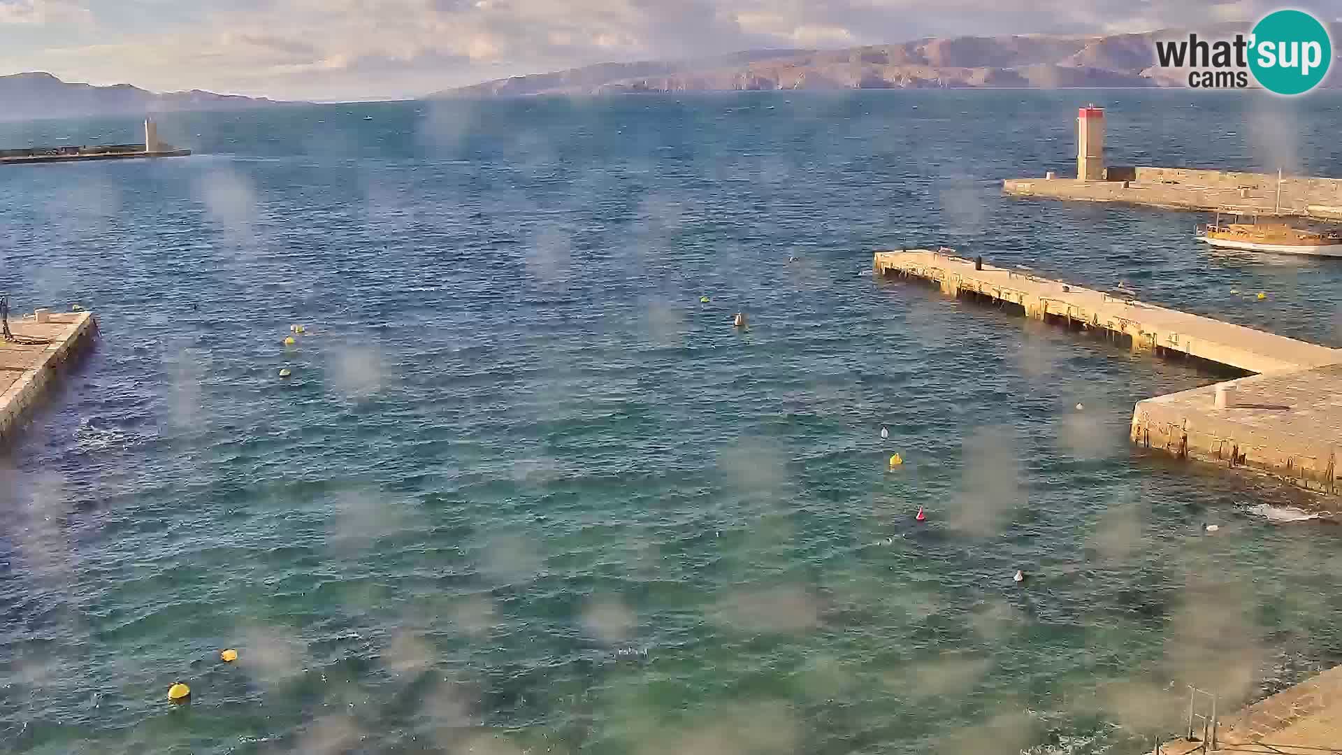 Webcam Senj – Panoramablick auf die Riva Senj