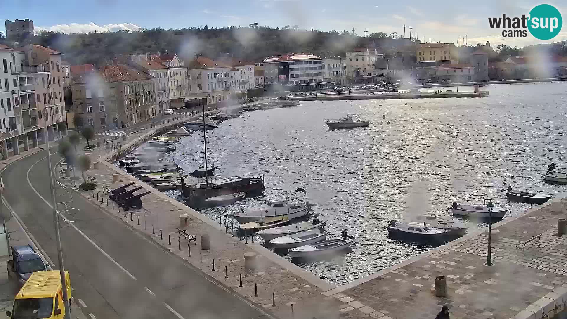 Livecam Senj – Vue panoramique de Senj riva