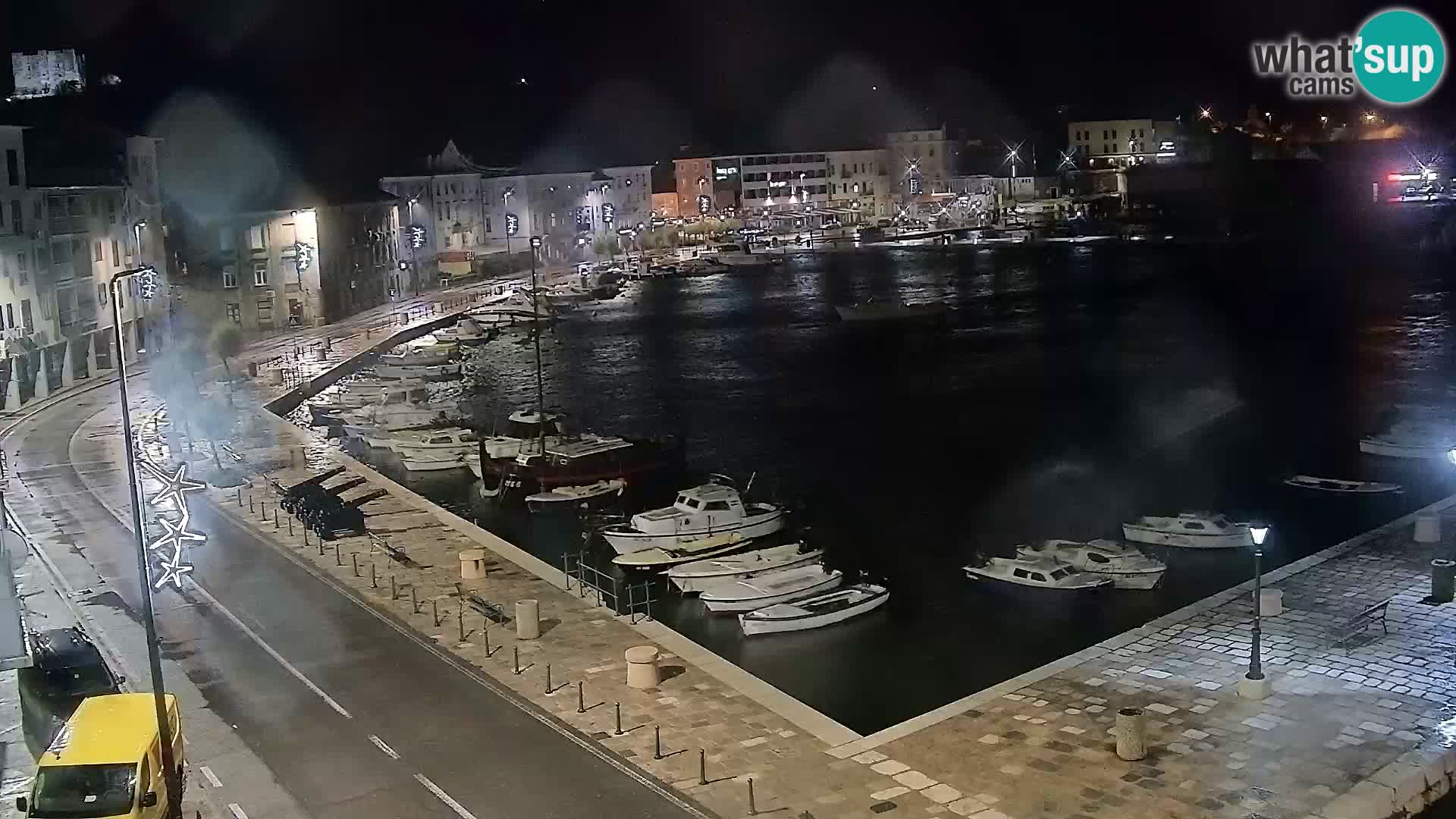 Livecam Senj – Vue panoramique de Senj riva