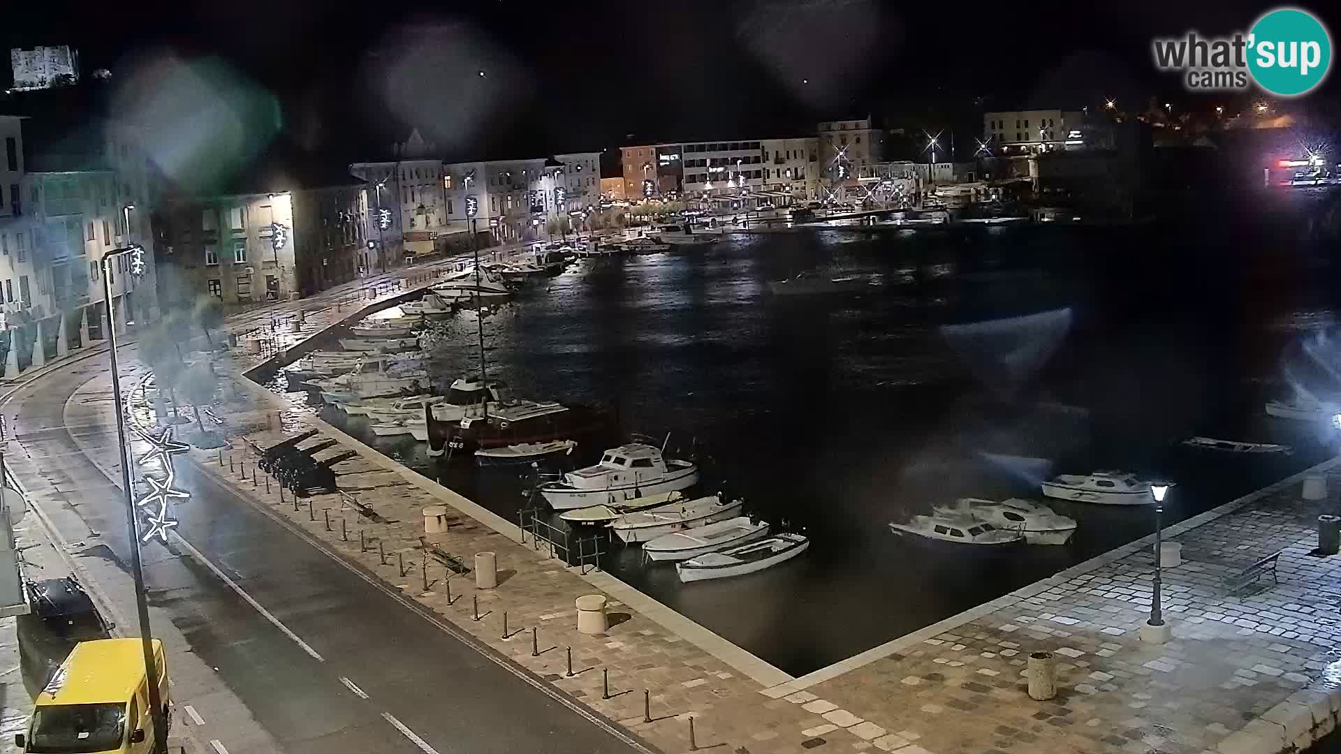 Livecam Senj – Vue panoramique de Senj riva