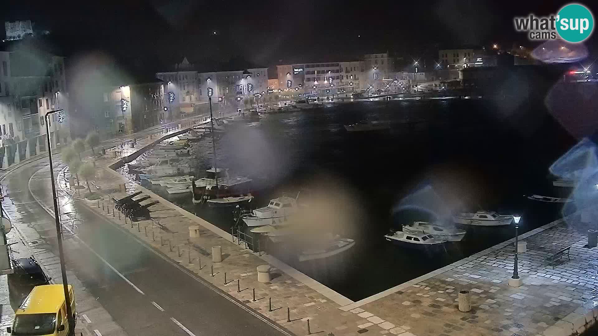 Livecam Senj – Vue panoramique de Senj riva