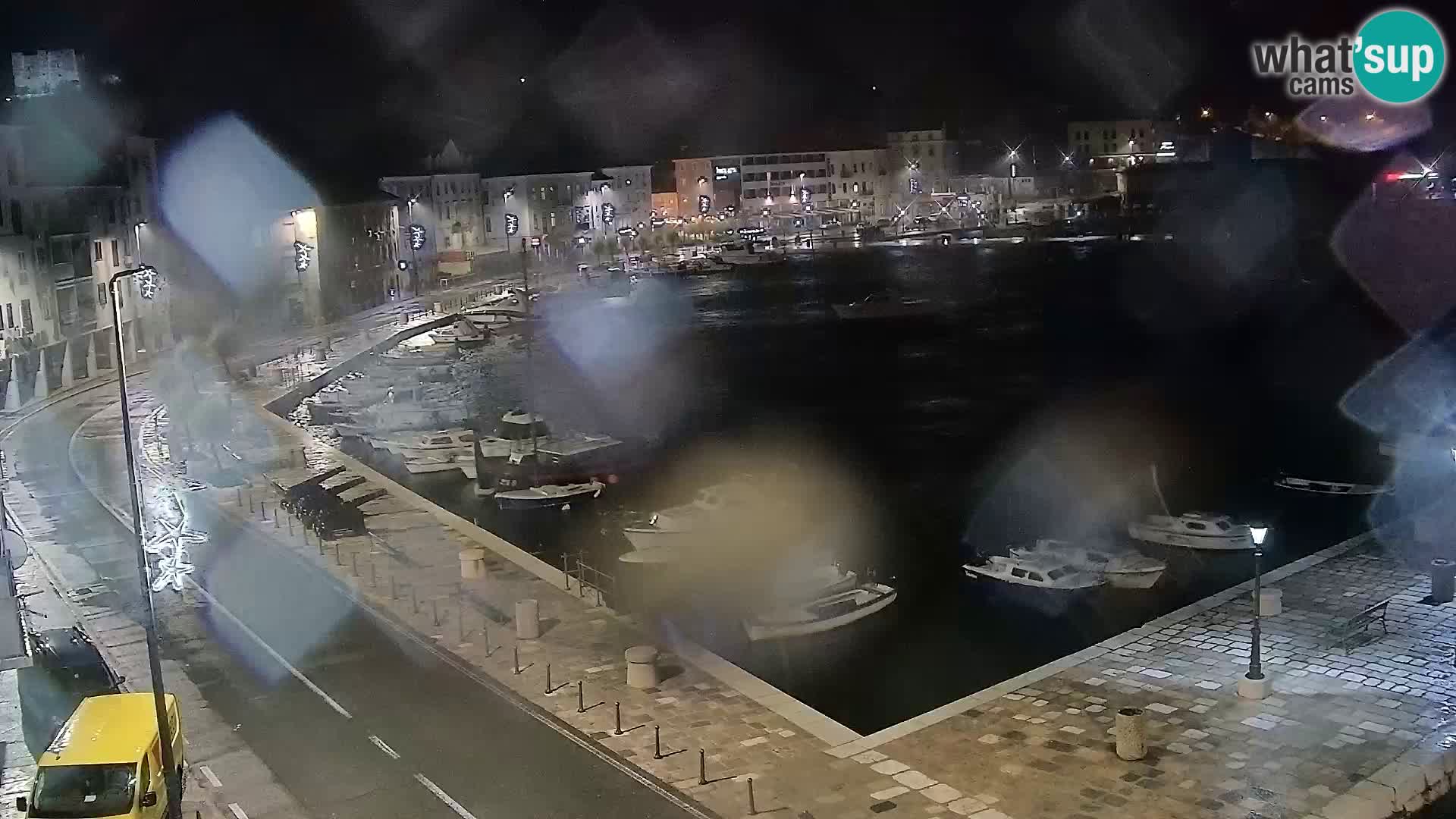 Livecam Senj – Vue panoramique de Senj riva