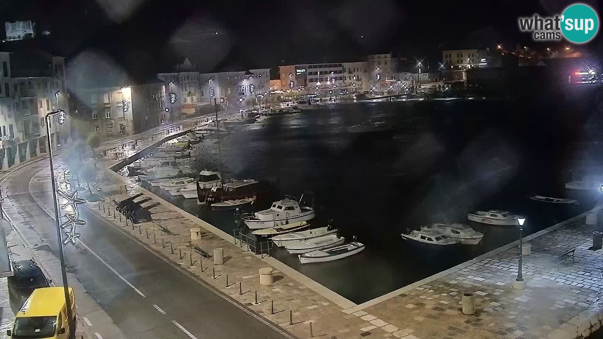 Livecam Senj – Vue panoramique de Senj riva