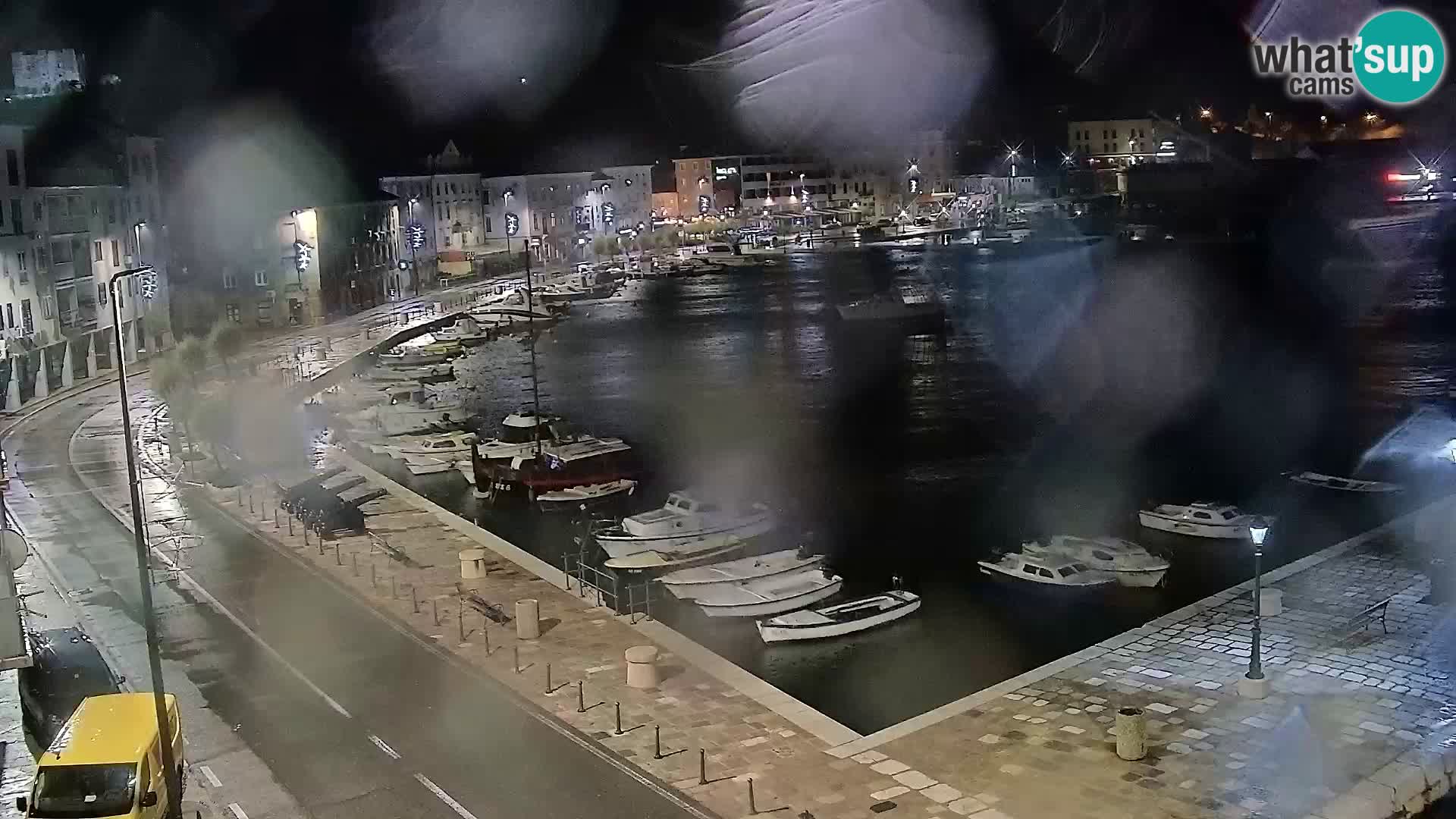 Livecam Senj – Vue panoramique de Senj riva