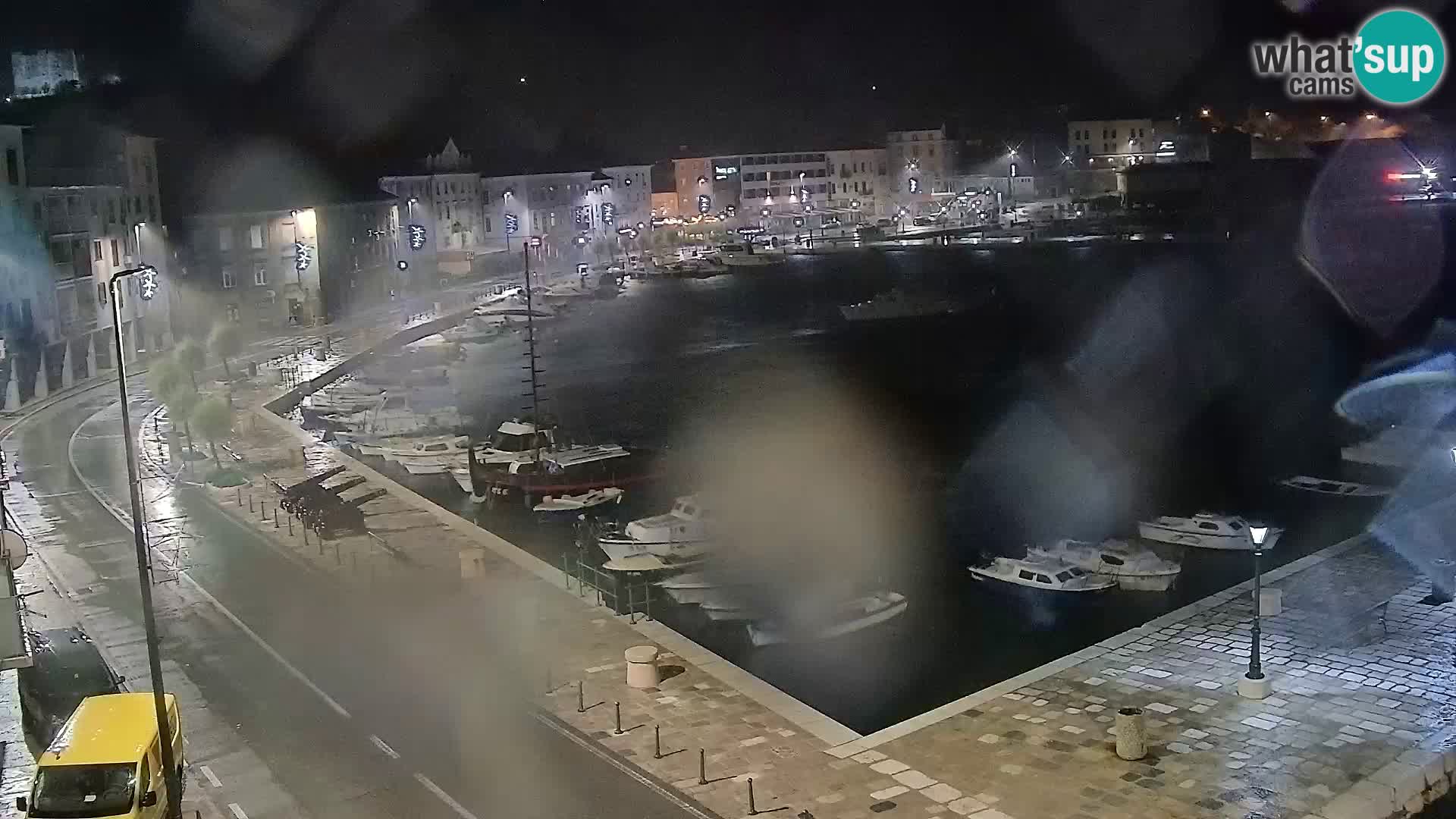 Livecam Senj – Vue panoramique de Senj riva