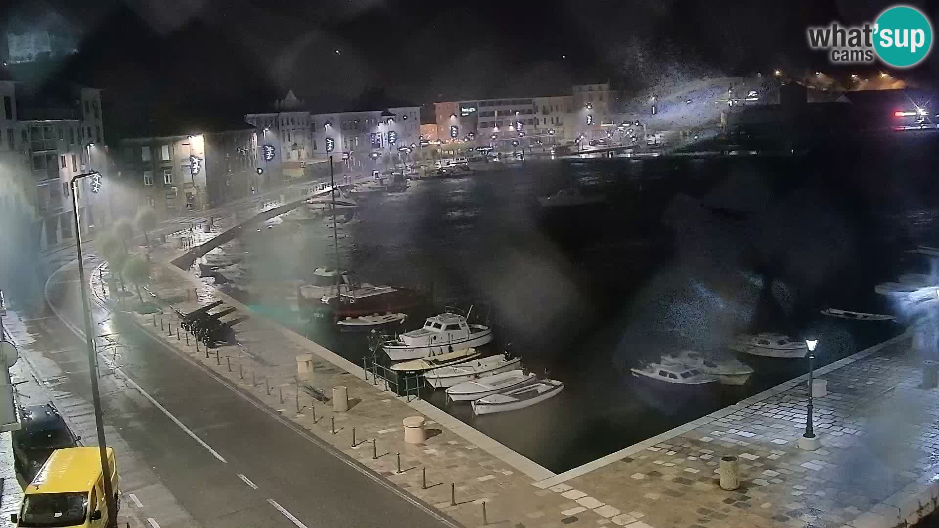 Livecam Senj – Vue panoramique de Senj riva