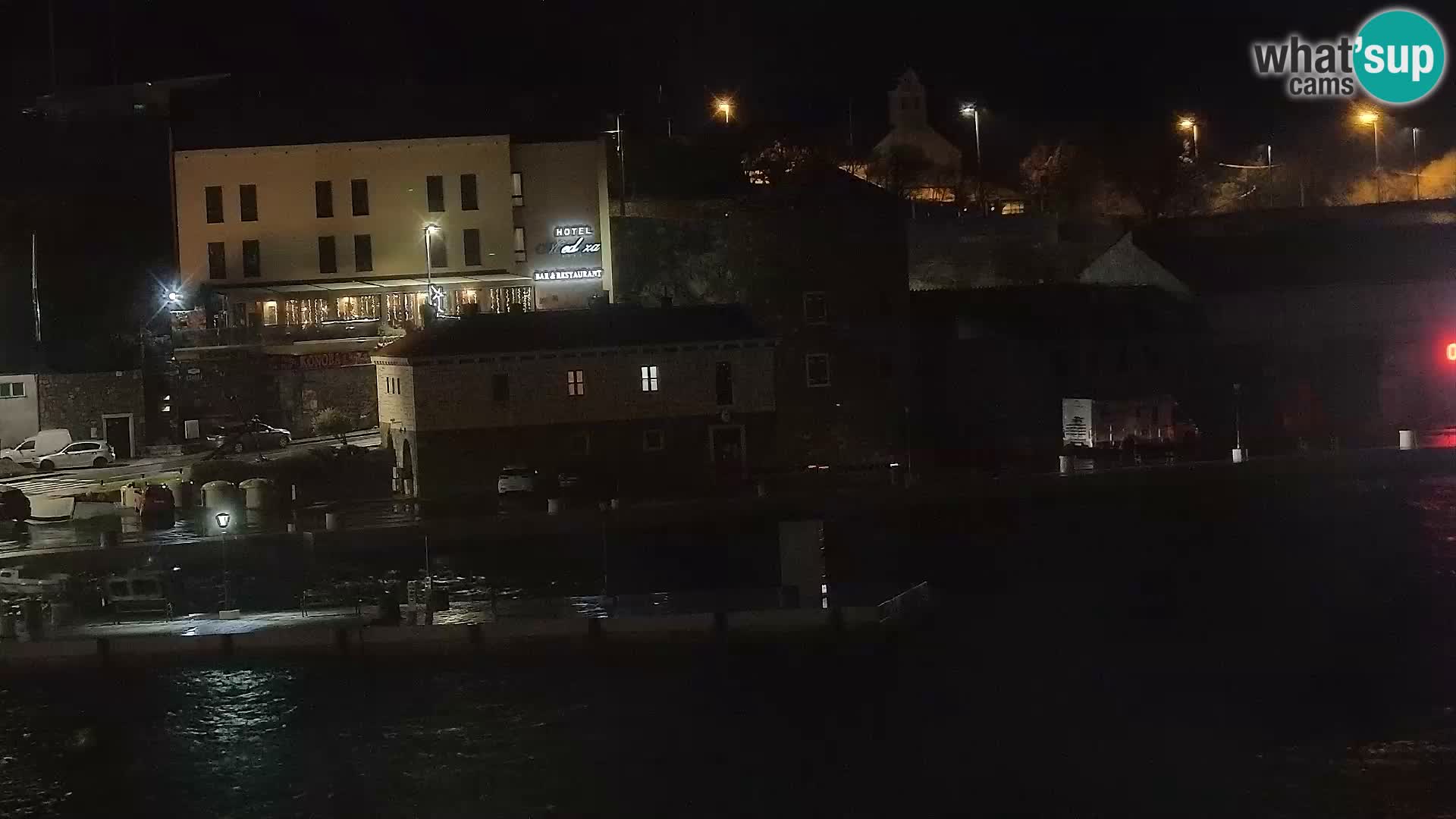 Livecam Senj – Vue panoramique de Senj riva