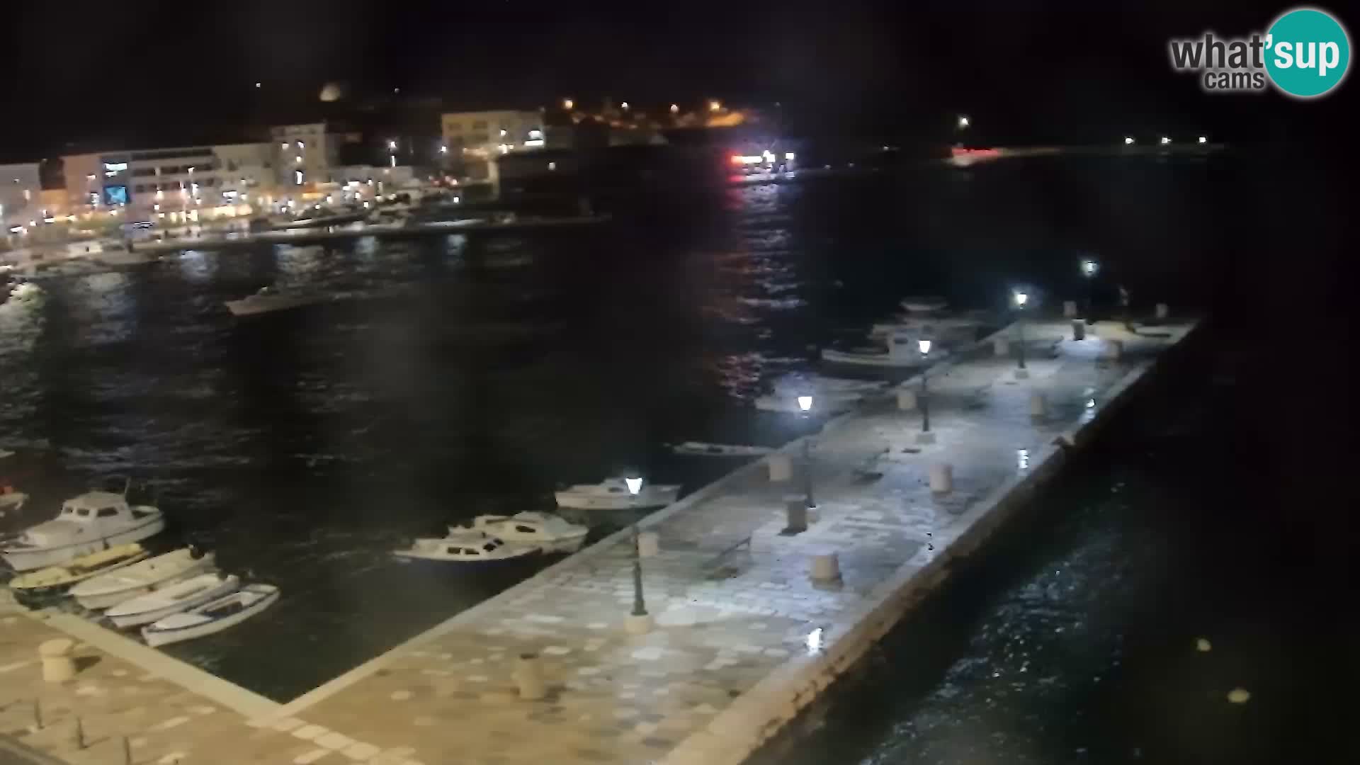 Livecam Senj – Vue panoramique de Senj riva