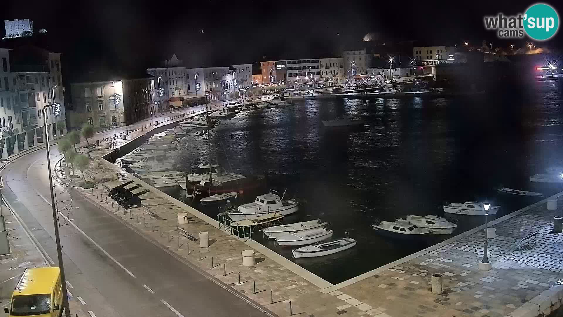 Livecam Senj – Vue panoramique de Senj riva