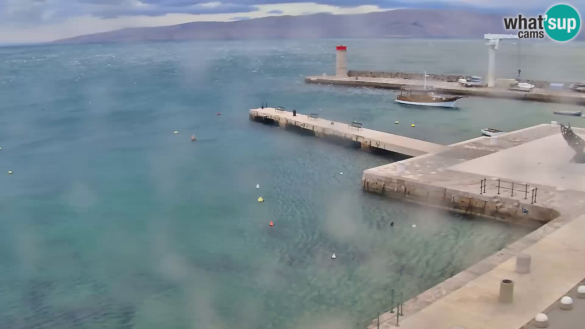 Livecam Senj – Vue panoramique de Senj riva