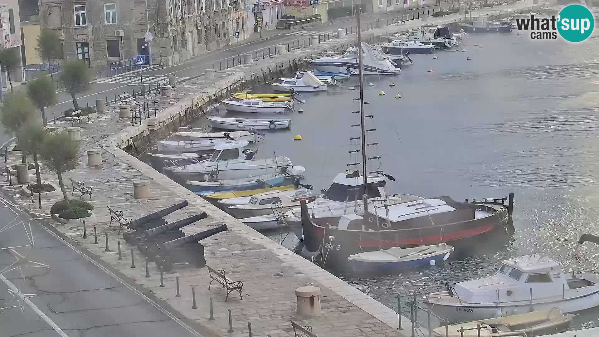 Webcam Senj – Panoramablick auf die Riva Senj