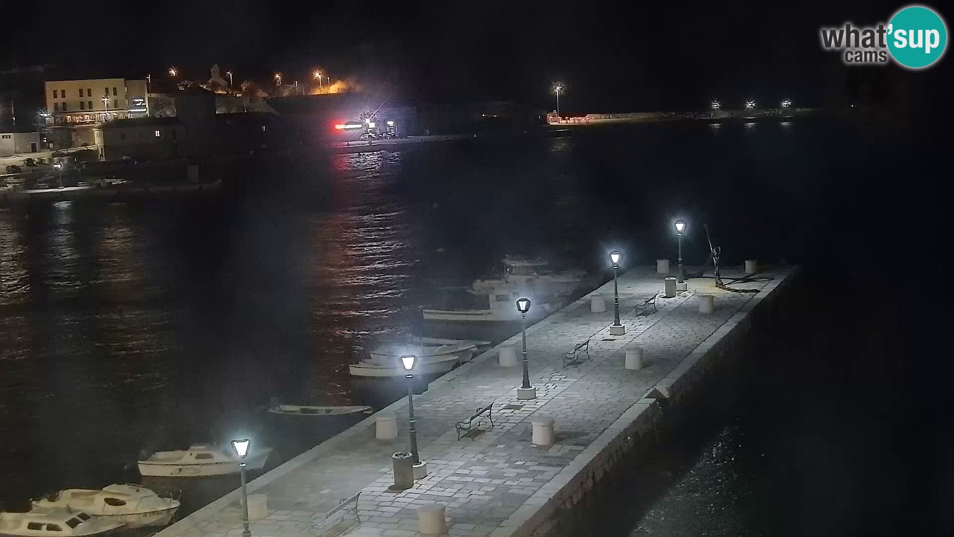 Webcam Senj – Panoramablick auf die Riva Senj