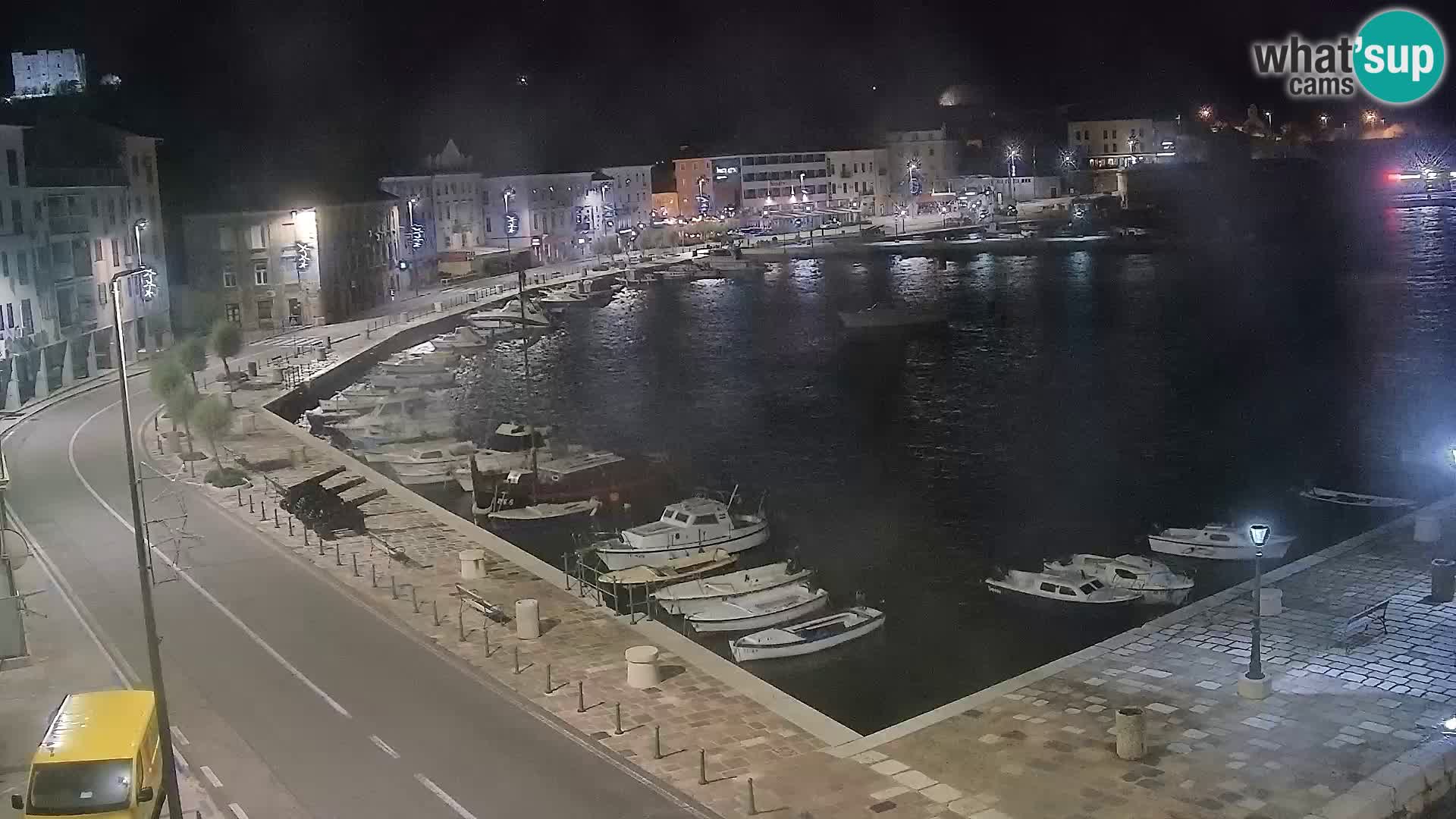 Livecam Senj – Vue panoramique de Senj riva