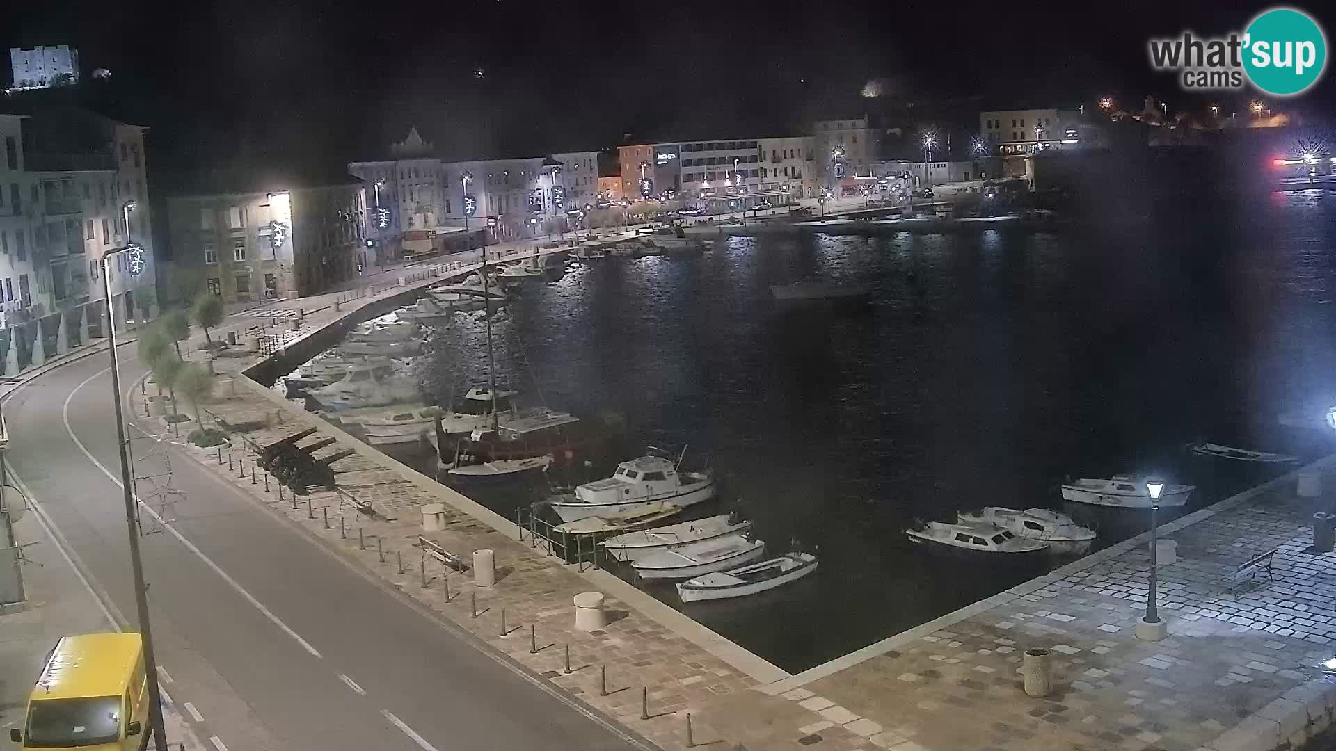 Livecam Senj – Vue panoramique de Senj riva