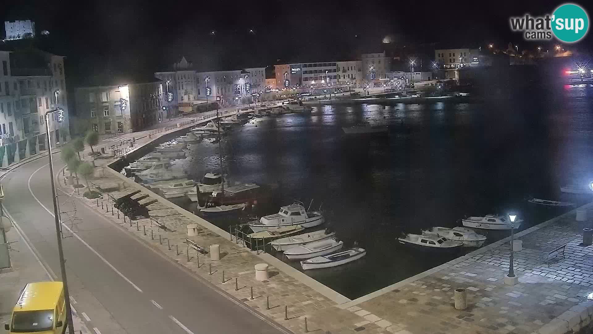 Livecam Senj – Vue panoramique de Senj riva