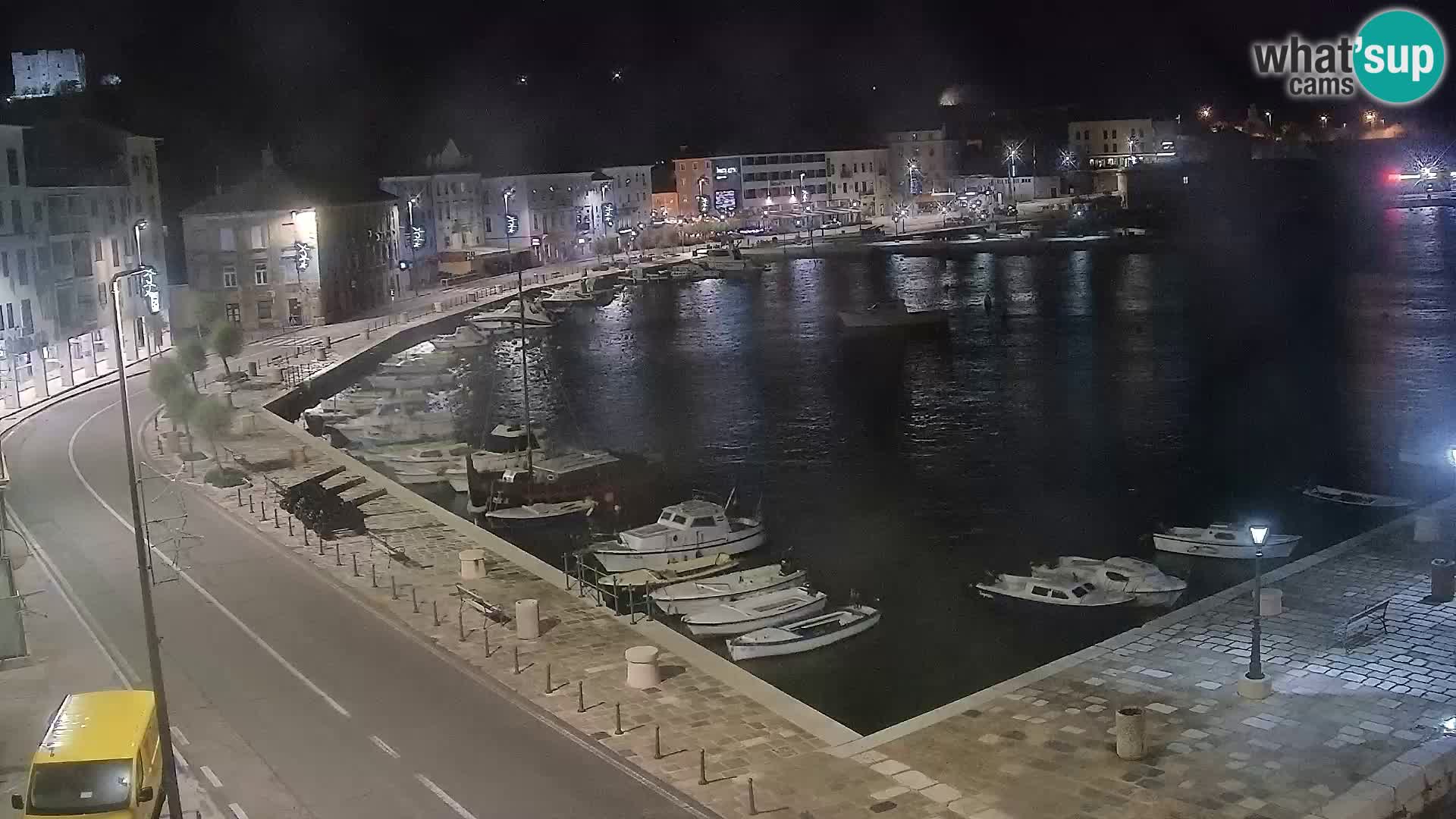 Livecam Senj – Vue panoramique de Senj riva