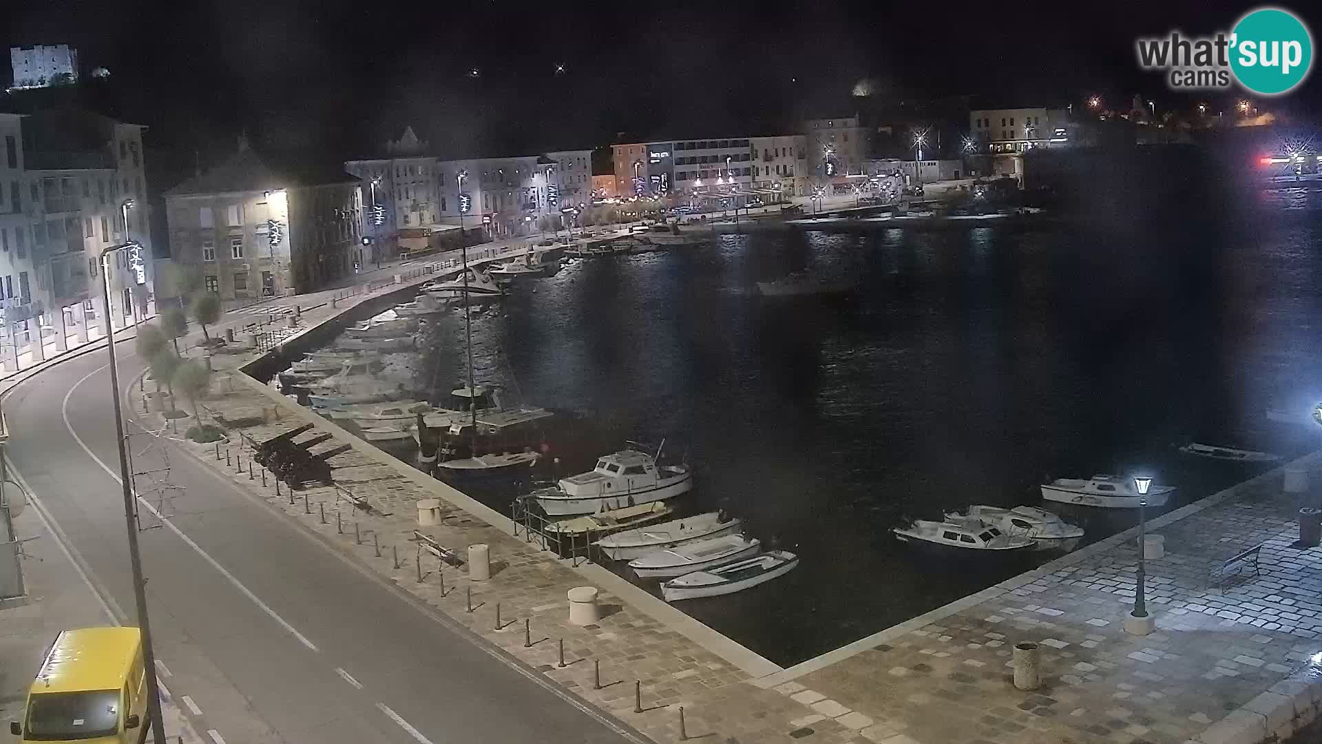 Webcam Senj – Panoramablick auf die Riva Senj