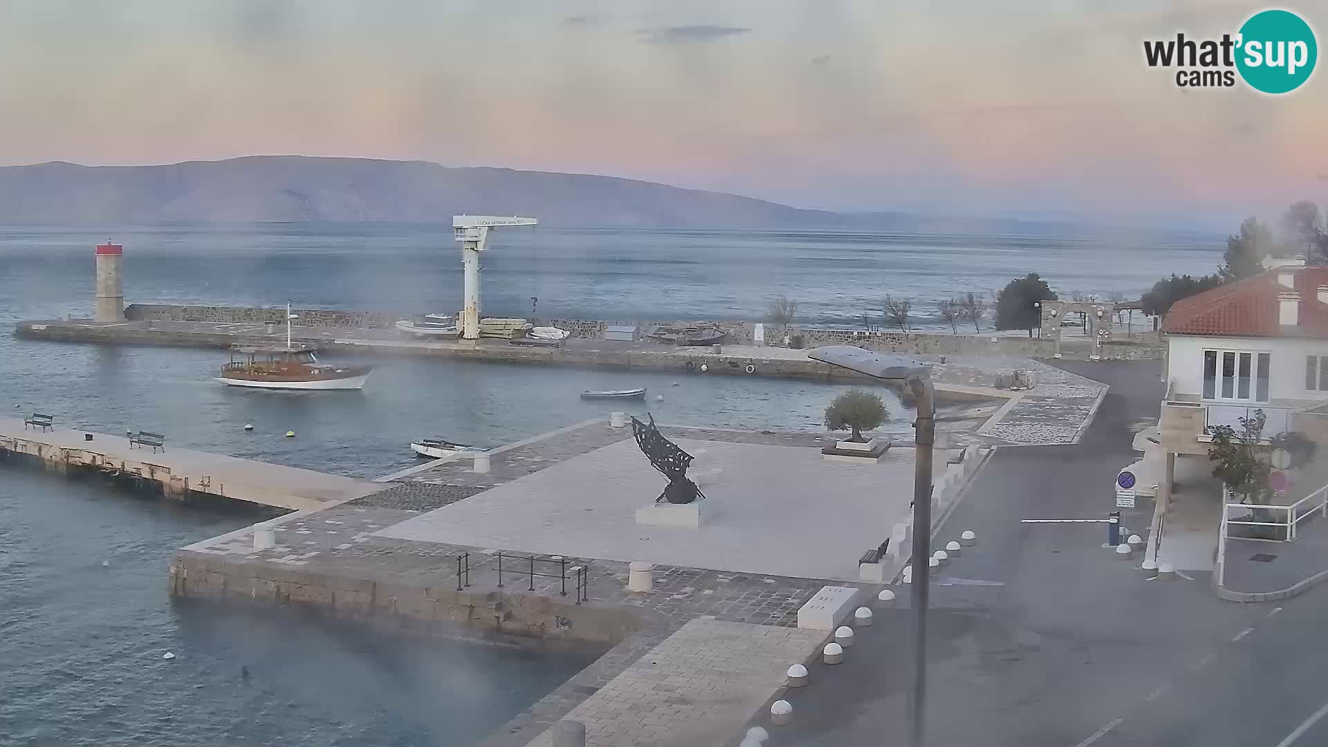 Livecam Senj – Vue panoramique de Senj riva