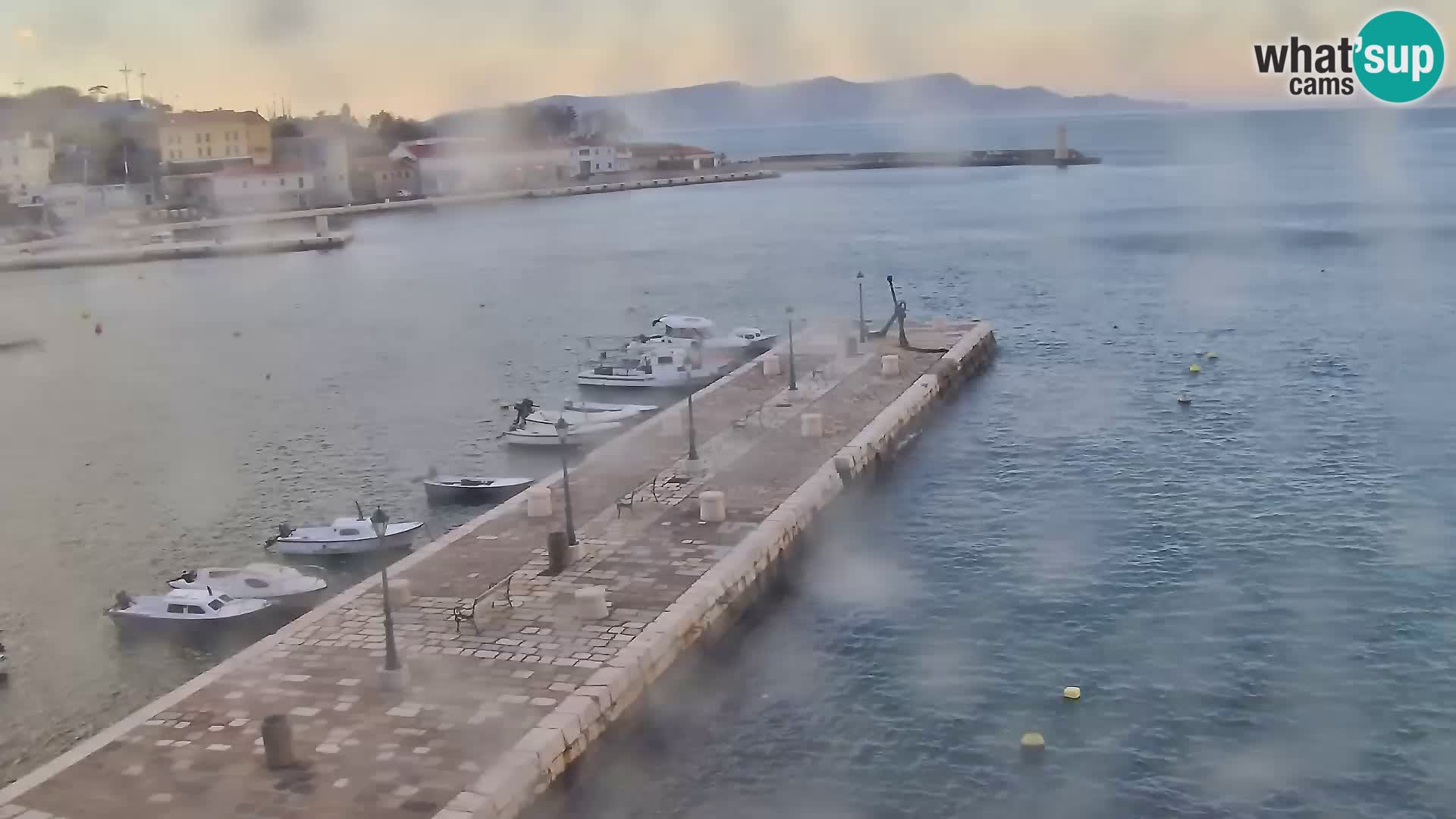 Livecam Senj – Vue panoramique de Senj riva