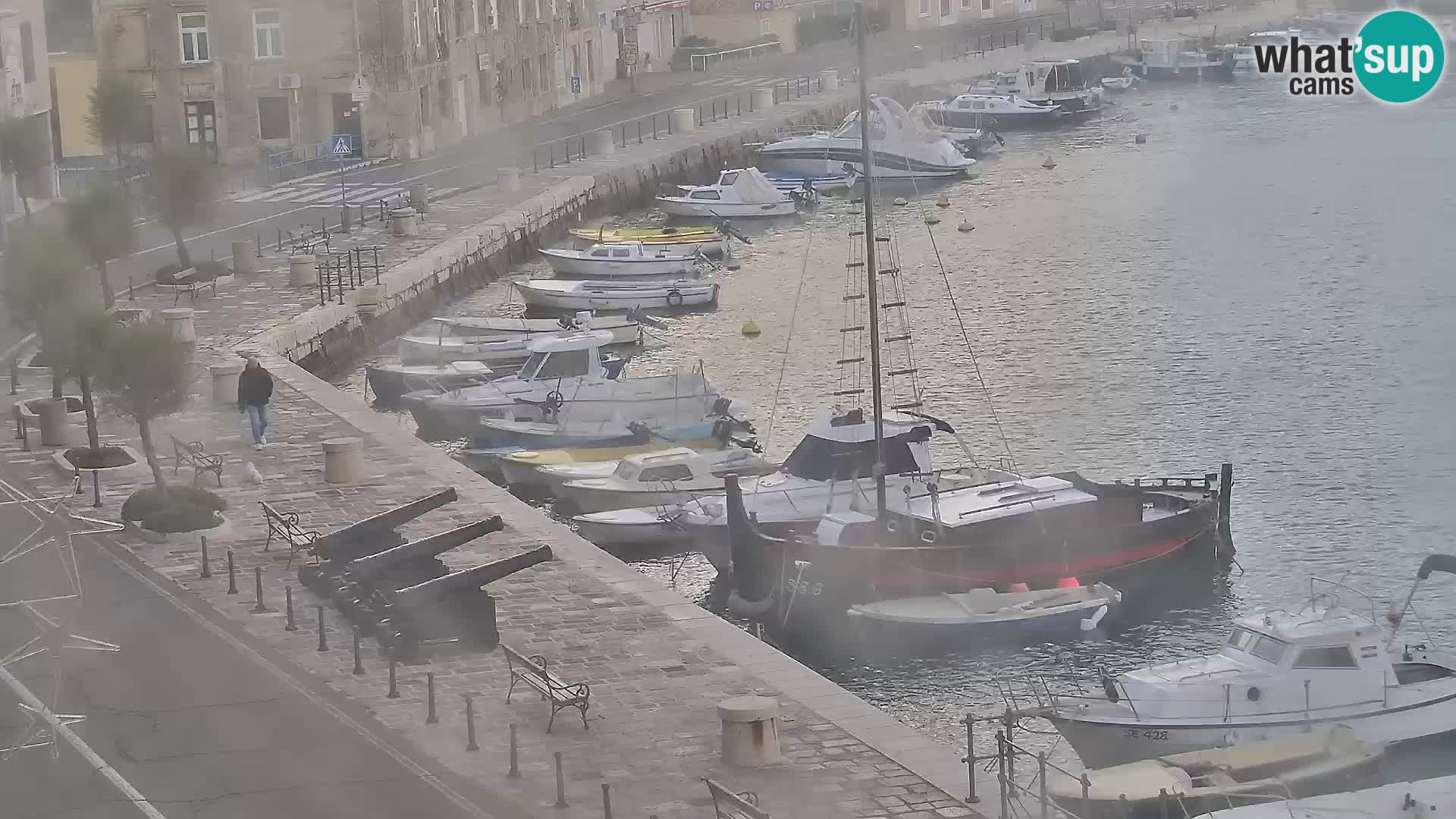 Livecam Senj – Vue panoramique de Senj riva