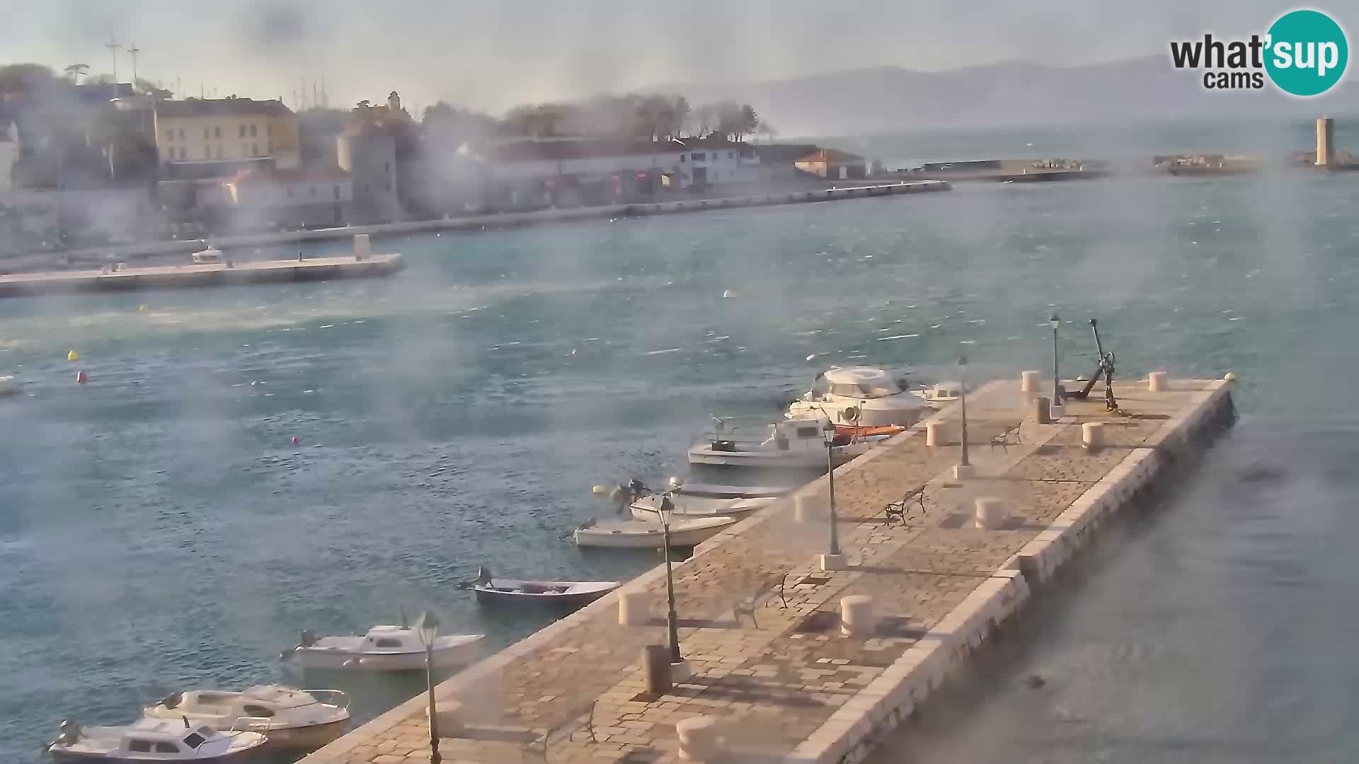 Livecam Senj – Vue panoramique de Senj riva