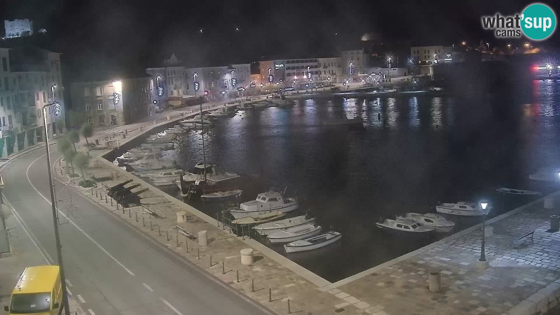 Livecam Senj – Vue panoramique de Senj riva