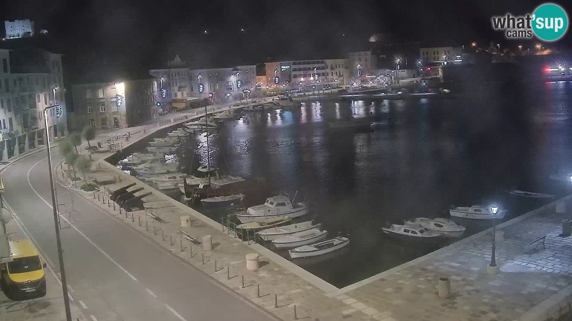 Livecam Senj – Vue panoramique de Senj riva