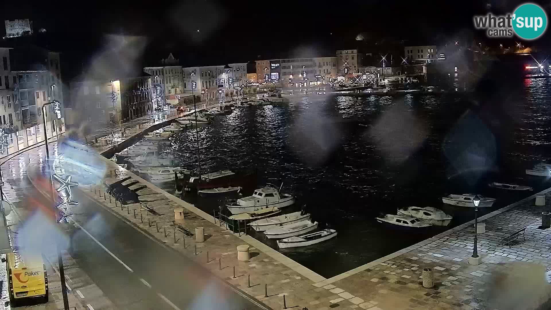 Webcam Senj – Panoramablick auf die Riva Senj