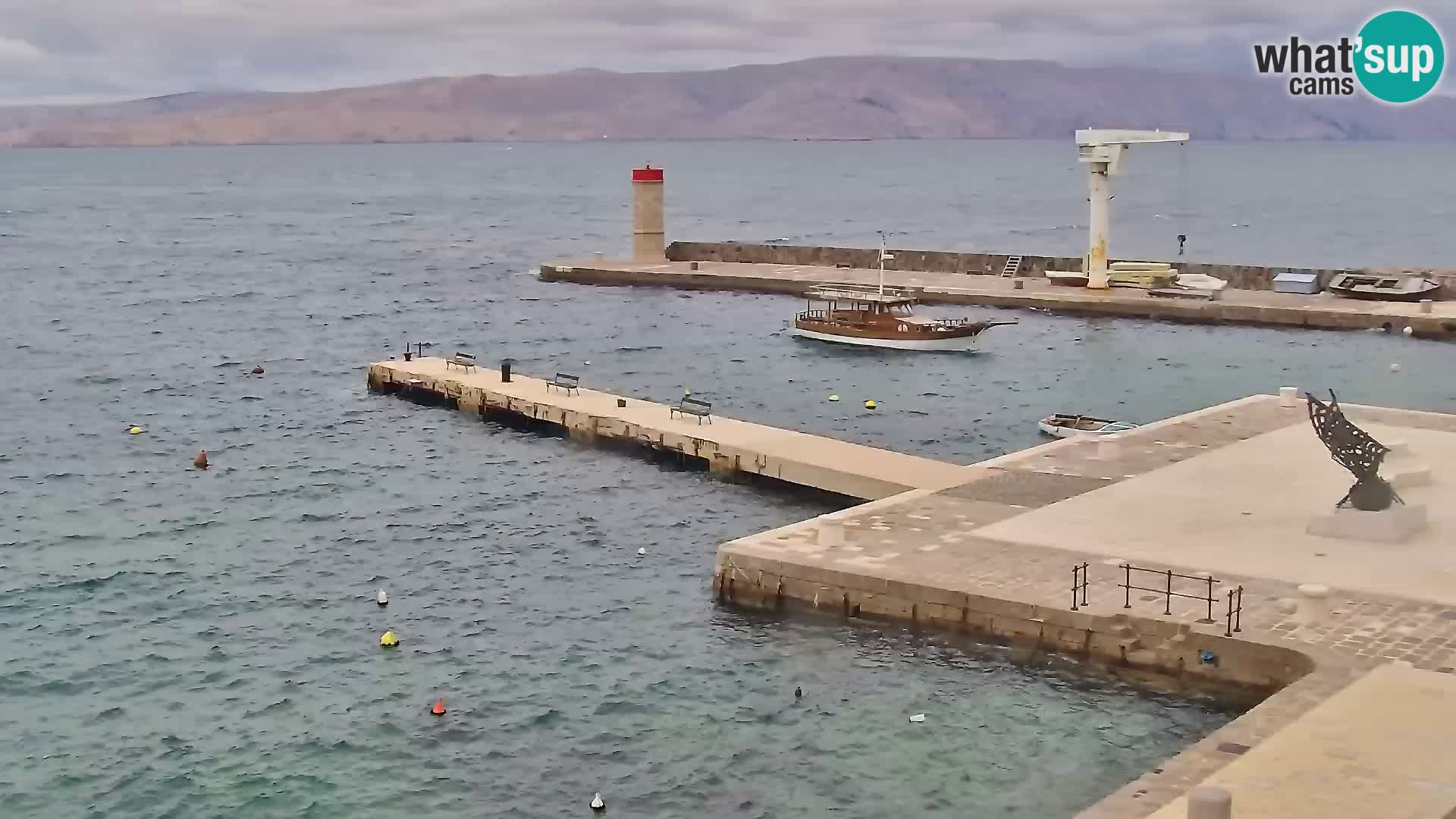 Livecam Senj – Vue panoramique de Senj riva