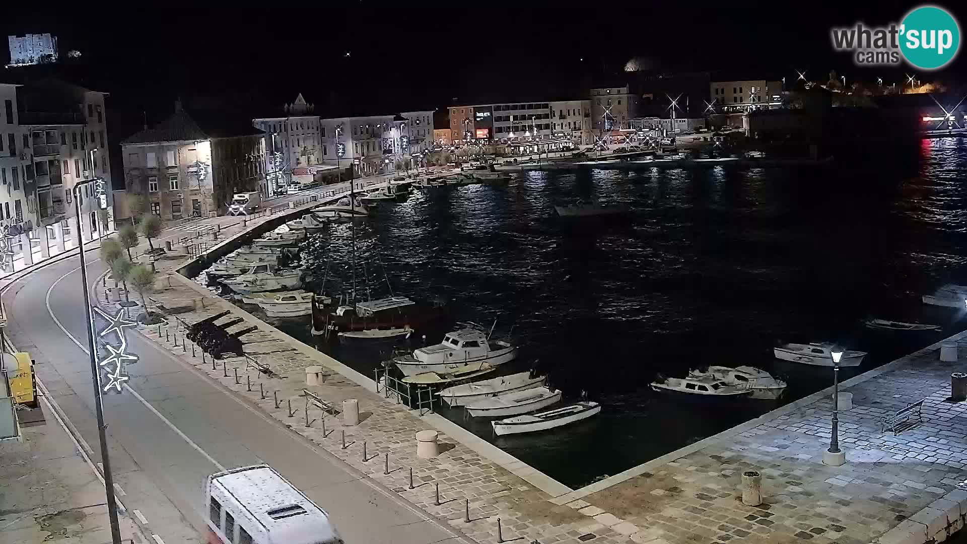 Livecam Senj – Vue panoramique de Senj riva