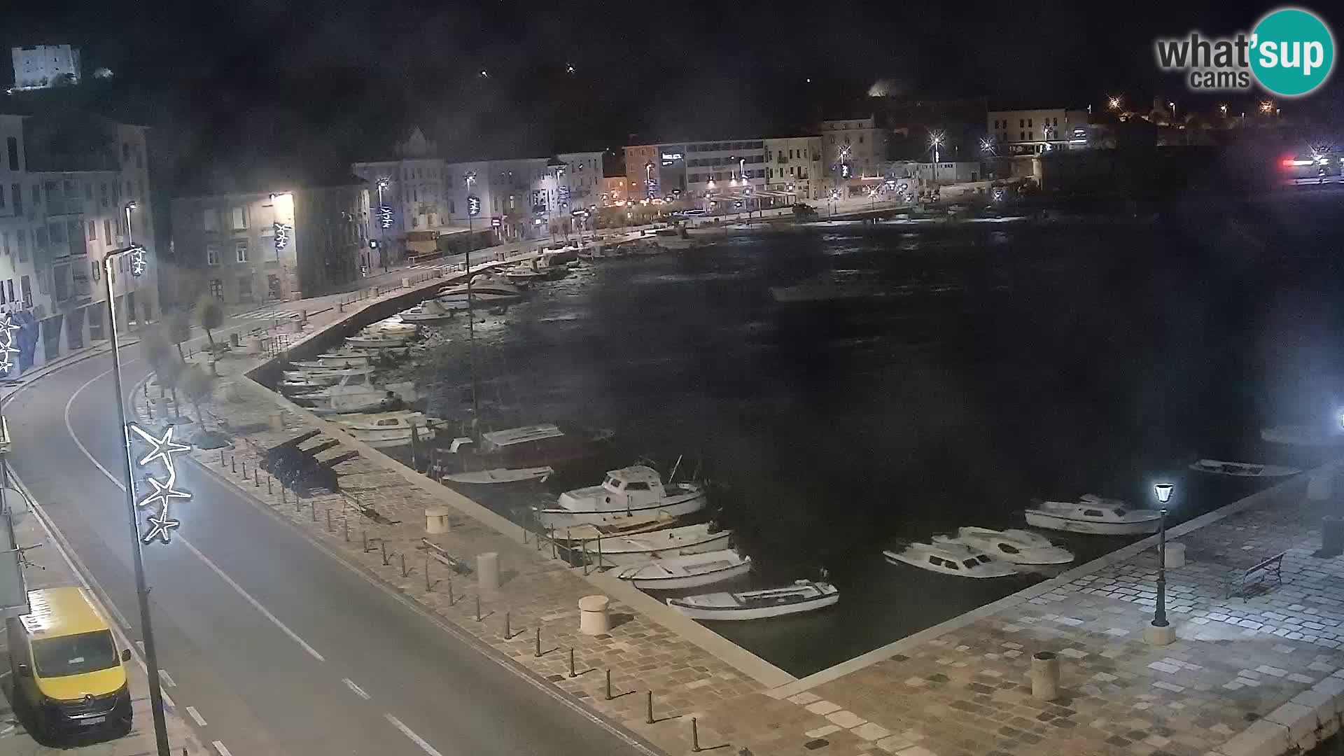 Livecam Senj – Vue panoramique de Senj riva