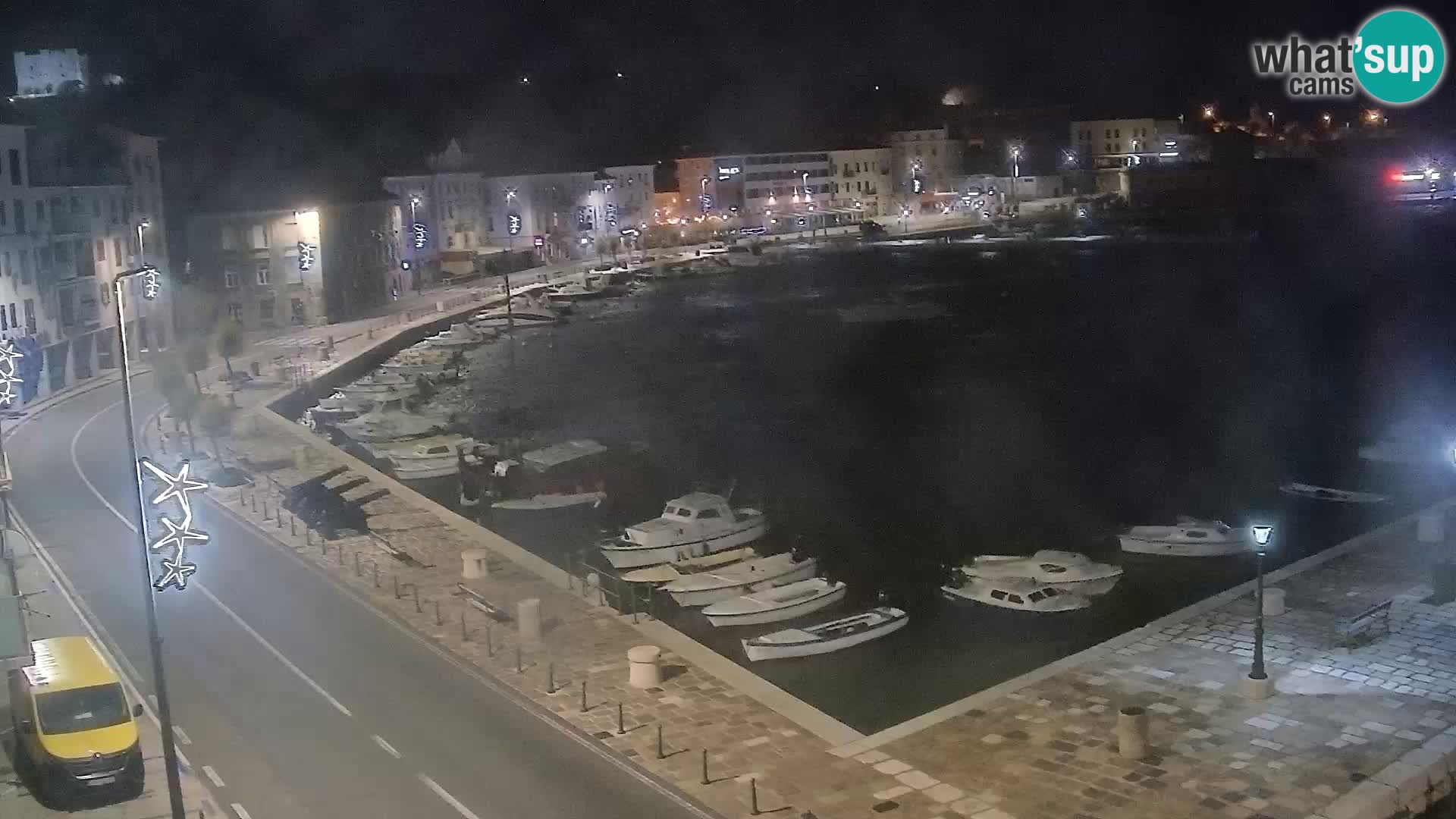 Livecam Senj – Vue panoramique de Senj riva